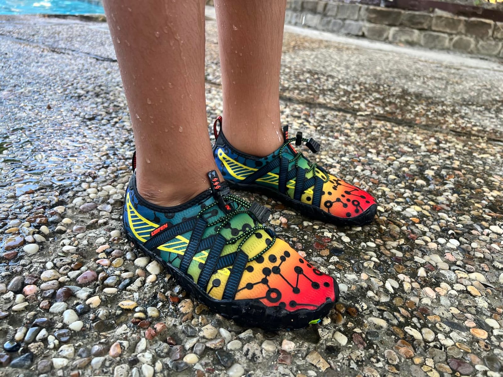 UBFEN Kids Water Shoes for Boys Girls Quick-Dry Swim Aqua Socks customer photo 2