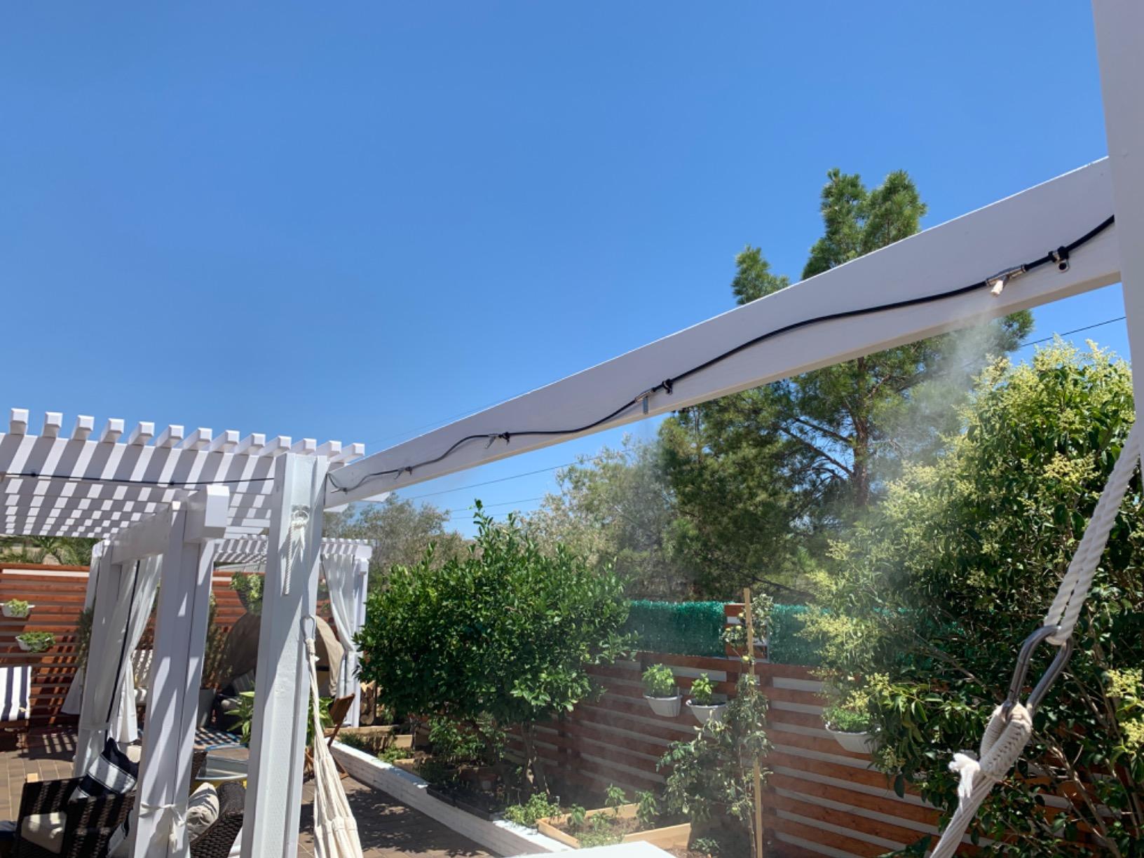 60' High-Pressure Mist Cooling System Kit with Premium Edition Remote Pump W/App Control for Outdoor Usage (0.4 GPM, 30 Nozzles) customer photo 2