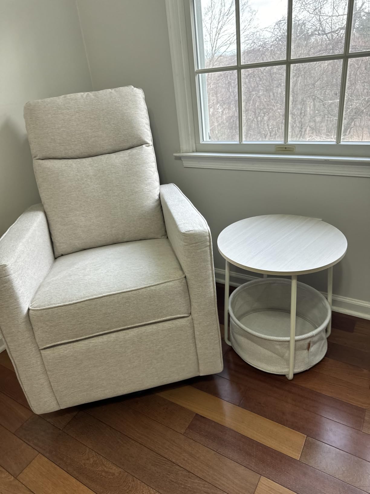 DaVinci Gabby Glider Recliner Nursery Chair w/ 360° Swivel - Misty Grey customer photo 1