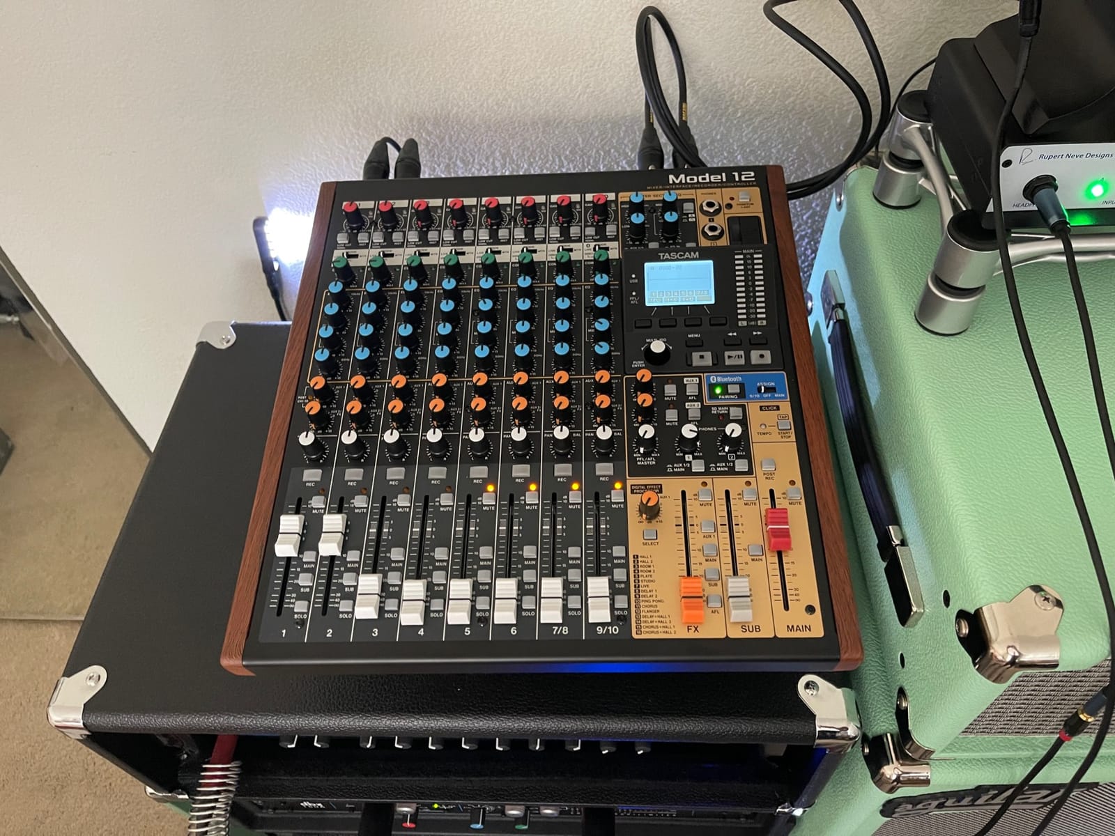 Tascam Model 12 All-in-One 12-track Digital Multitrack Mixing and Recording Studio, Mixer, USB Audio Interface and DAW Controller customer photo 1