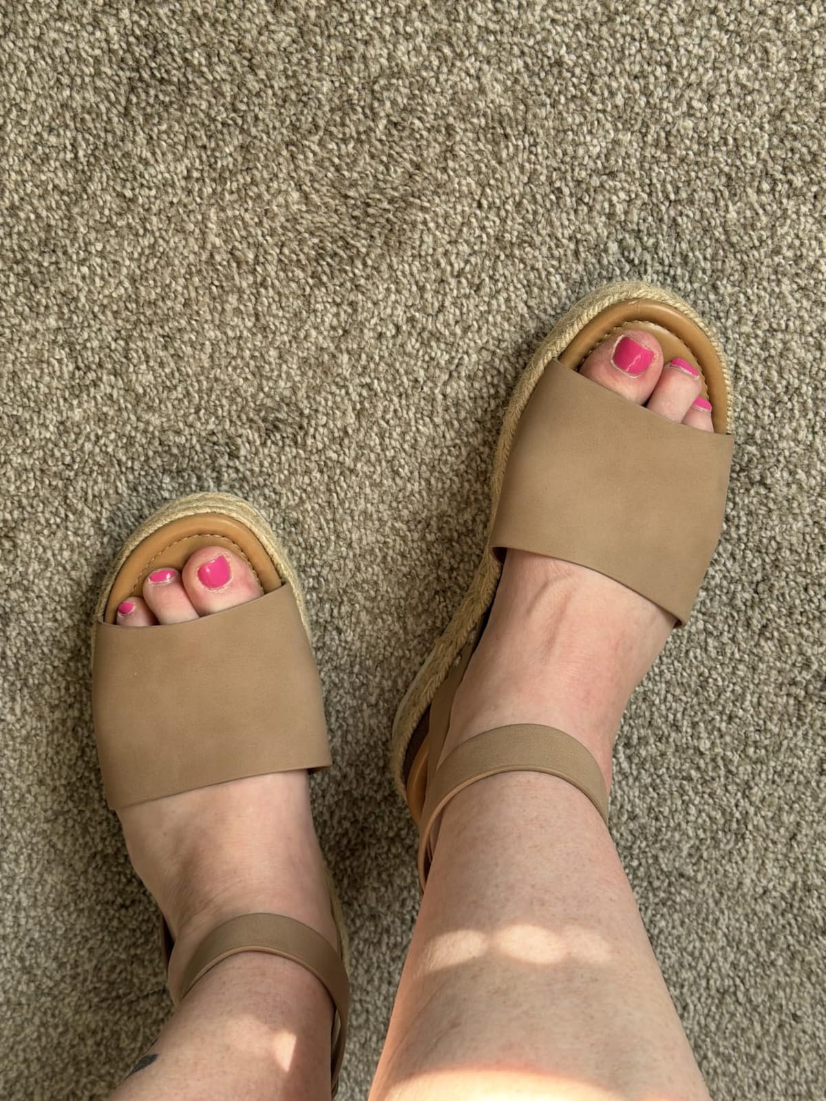 Soda Topic Open Toe Buckle Ankle Strap Espadrilles Flatform Wedge Casual Sandal customer photo 2