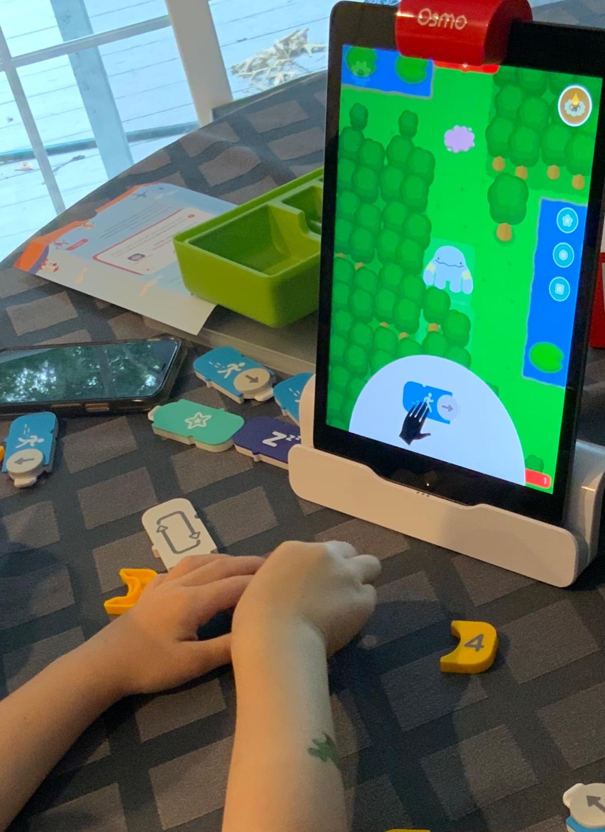 Osmo Coding Kit, Ages 5-10+, Coding for Kids, Learn to Code, STEM, iPad | Includes Osmo iPad base + 3 games teaching real coding logic, sequencing & problem-solving through hands-on puzzle play customer photo 2