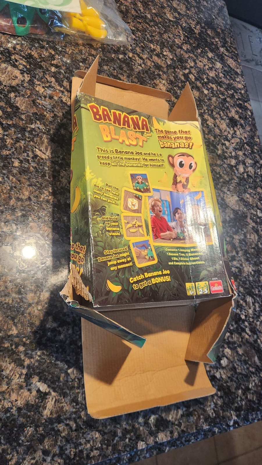 Goliath Banana Blast - Pull The Bananas Until The Monkey Jumps Game - Includes a Fun Colorful 24pc Puzzle by Goliath , Green customer photo 2