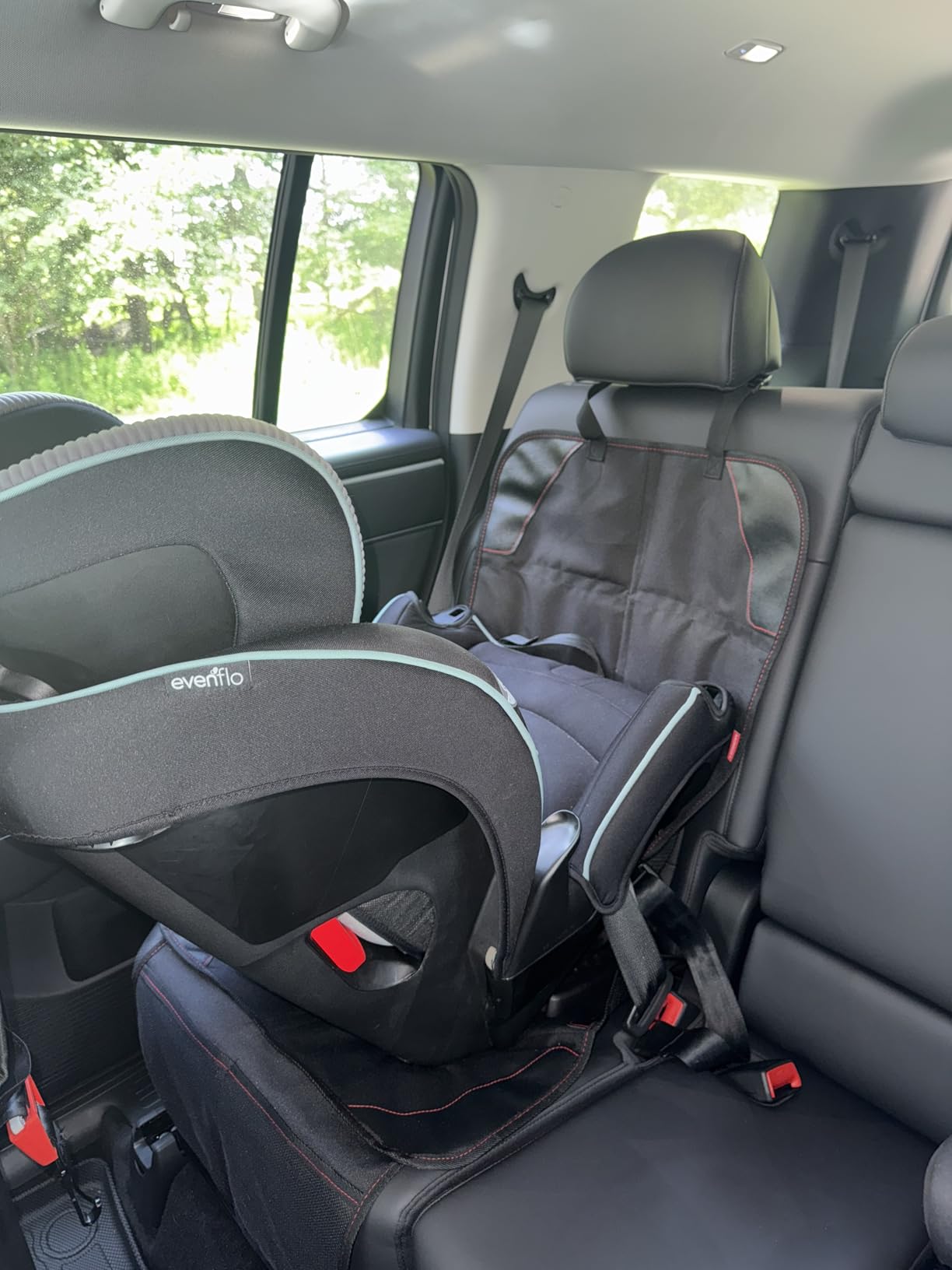 MORROLS Car Seat Protector for Child, Baby, Pets -1 Pack car seat Cover with Thick Padding- Waterproof Universal Size with Mesh Pockets (Black) customer photo 1