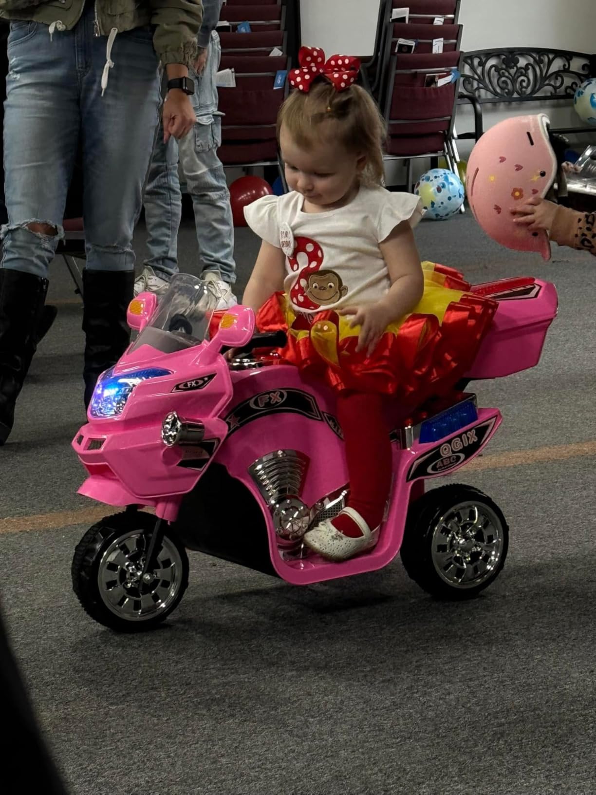 Kids Motorcycle - 3-Wheel Ride on Toy with Reverse, Sounds, and Headlights - 6V Electric Motorcycle for Kids Ages 3 to 6 by Lil' Rider (Pink) customer photo 1