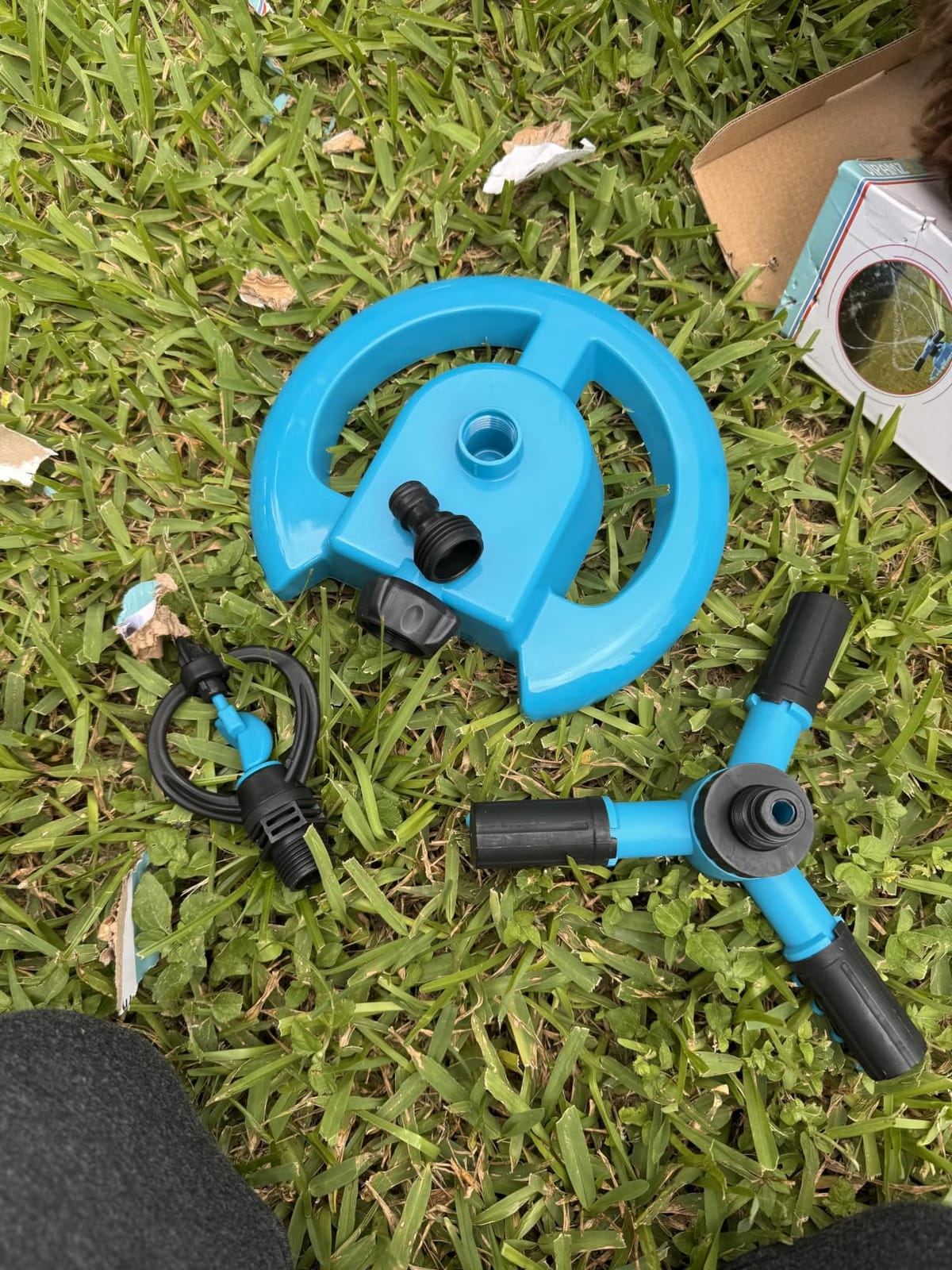 Kids sprinklers for Yard Outdoor Activities-Spray waterpark Backyard Water Toys for Kids-Splashing Fun Activity for Summer, Spray Water Toy for Toddlers Boys Girls Dogs Pets customer photo 1