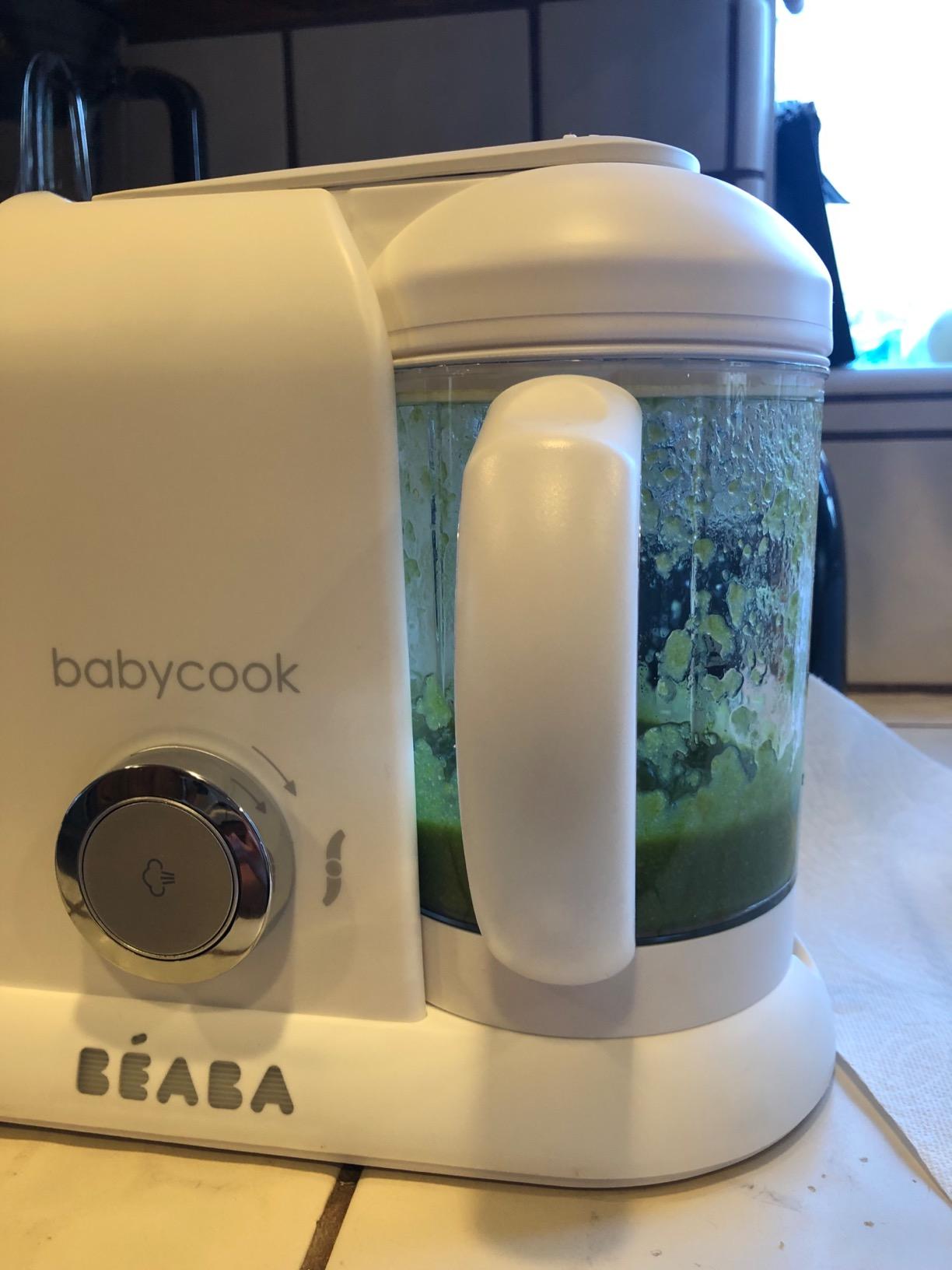 BEABA Babycook Solo 4 in 1 Baby Food Maker, Puree Steamer and Blender for Purees, Grinder with Auto Steam Cooking, Lrg Capacity 1,100 mL/ 37 oz, 27 Servings in 20 Mins, (Charcoal) customer photo 1
