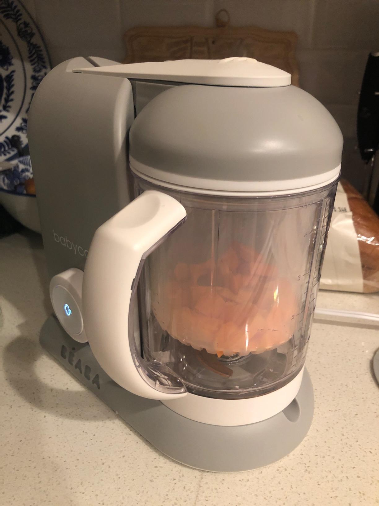 BEABA Babycook Solo 4 in 1 Baby Food Maker, Puree Steamer and Blender for Purees, Grinder with Auto Steam Cooking, Lrg Capacity 1,100 mL/ 37 oz, 27 Servings in 20 Mins, (Charcoal) customer photo 2