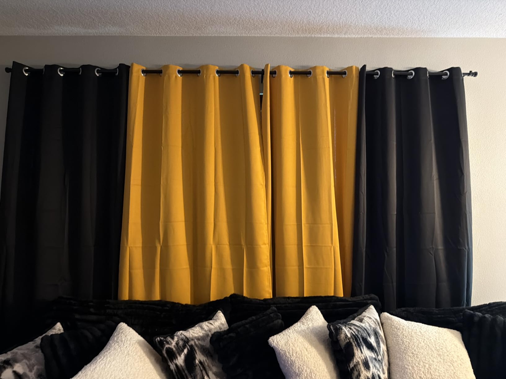 ChrisDowa Blackout Curtains for Bedroom and Living Room 63 Inches Long customer photo 2
