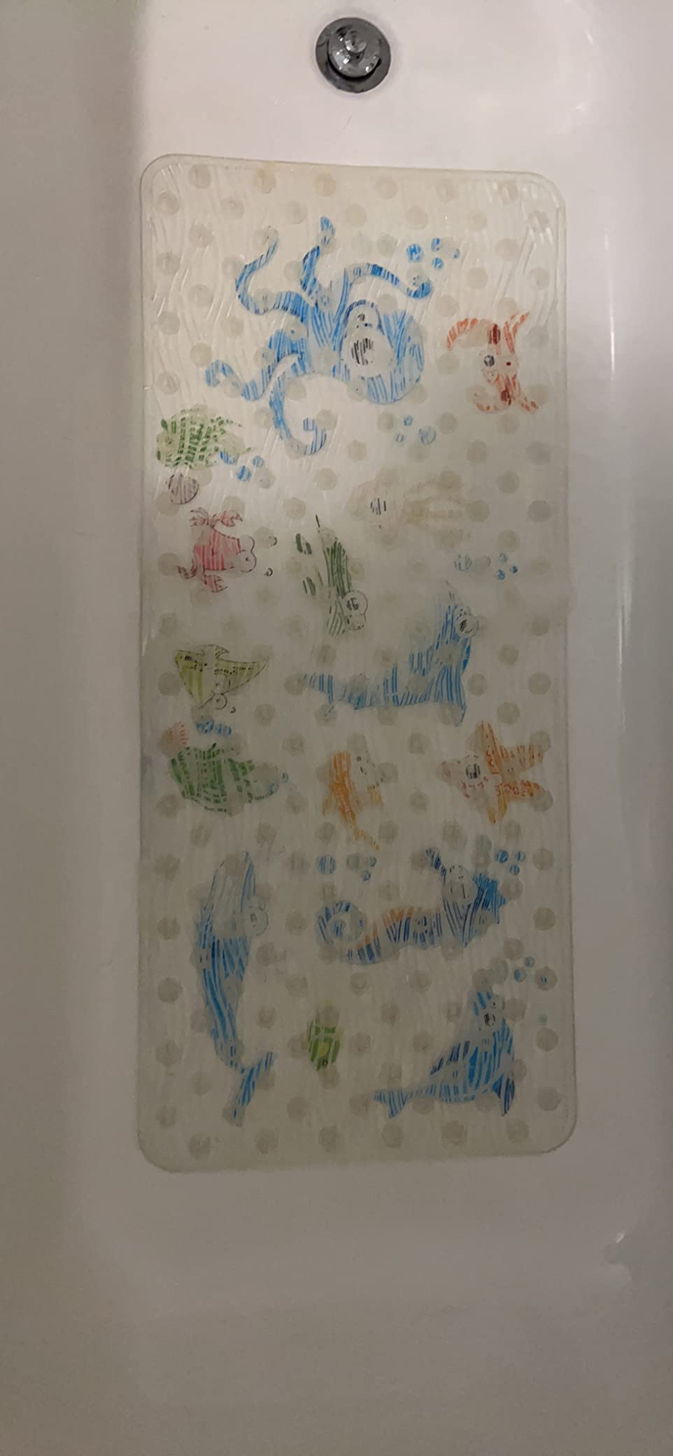 BEEHOMEE Kids Bath Mat for Tub, Non-Slip Toddler Bathtub Mat (Alphabet) customer photo 1