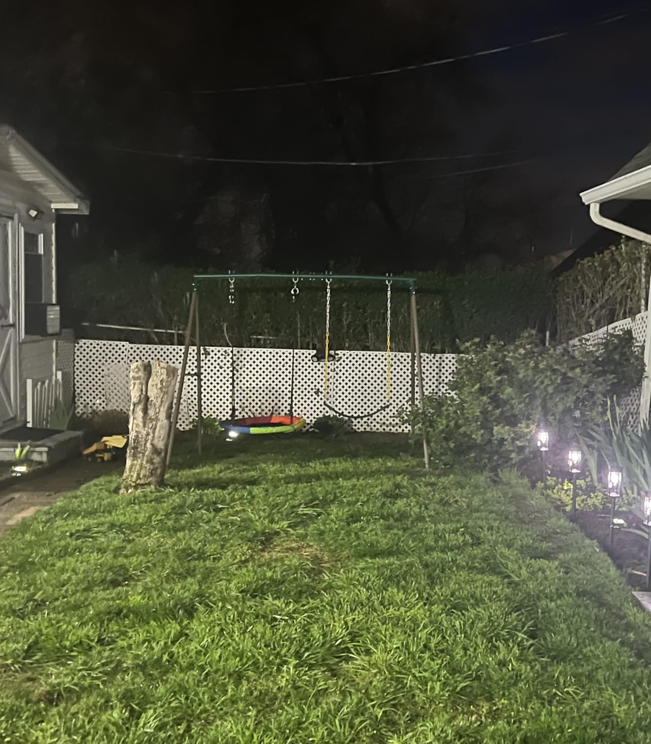 Trekassy 440lbs Swing Sets for Backyard, 2 Seat Saucer & Belt Swing - Green customer photo 2
