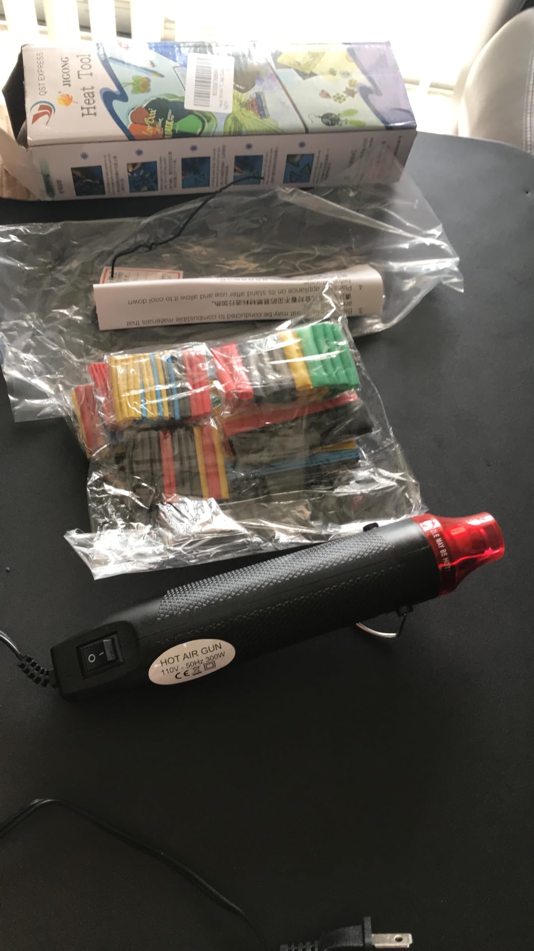 Heat Shrink Tubing Kit,Mini Heat Gun + 328 PCS Heat Shrink Wrap Tube 2:1. customer photo 1