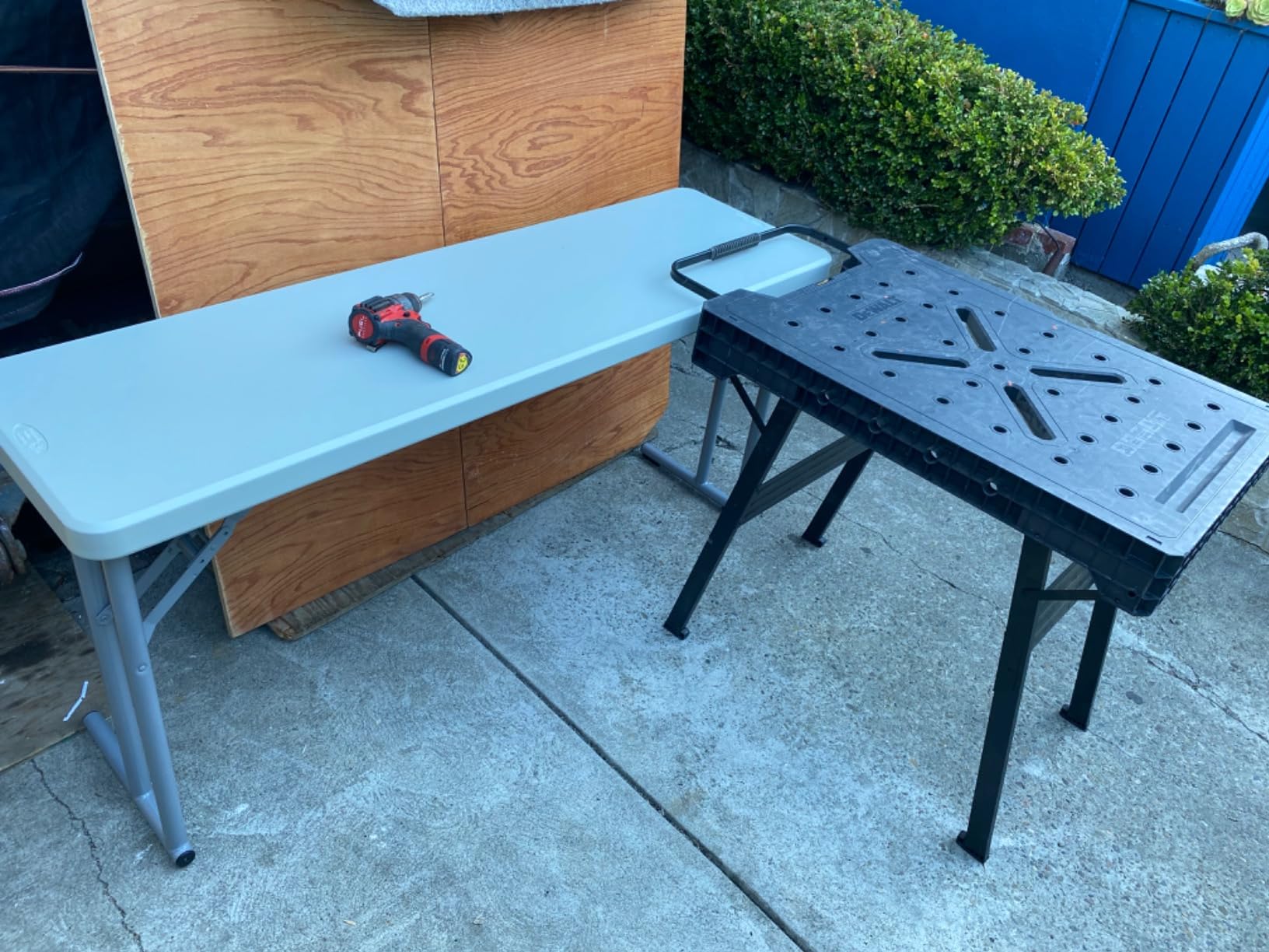 OEF Furnishings OEFBT-SEM1872 Commercial-Grade Premium Industrial Seminar Folding Table with Thick Blow-Molded Top and 16-Gauge Cantilever Steel Legs (Seminar, 18 x 72, Speckled Gray Top) customer photo 2