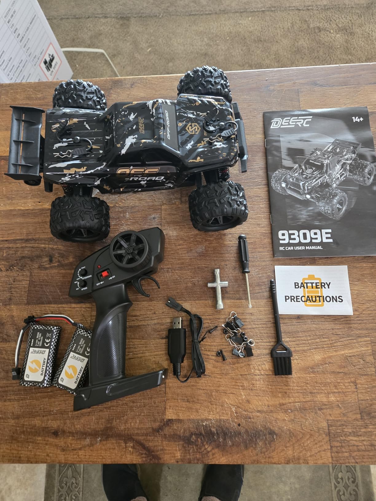 DEERC 9206E DIY Extra Shell 1:10 Scale Large RC Cars,48+ KM/H Hobby Grade High Speed Remote Control Car for Adults Boys,All Terrain 4WD 2.4GHz Off Road Monster RC Truck with 2 Battery for 40+ Min Play customer photo 1
