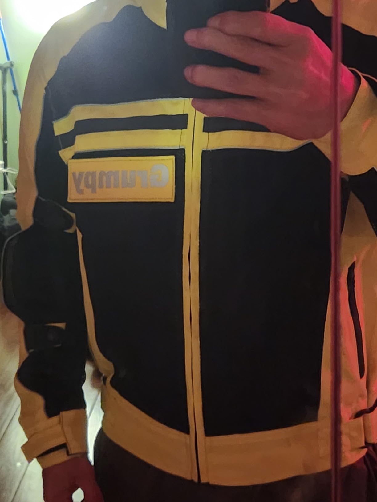 WICKED STOCK Motorcycle Jacket Men - CE Level1 Reflective Summer Biker Jacket Men with Adjustable Cuffs & Waist Belt - Lightweight & Comfortable Mesh Motorcycle Jacket with Armor customer photo 2