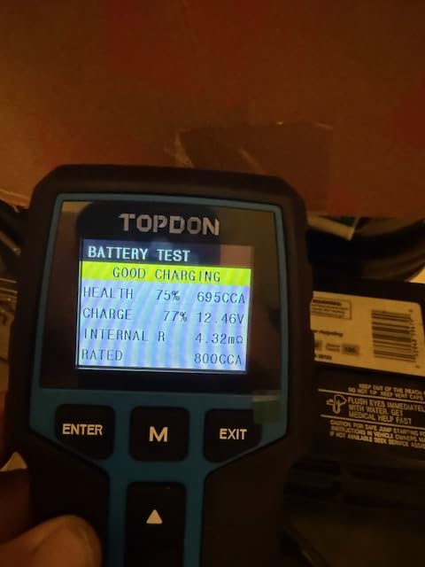 TOPDON BT200 Car Battery Tester, 12V/24V, 100-2000 CCA Load Tester customer photo 1