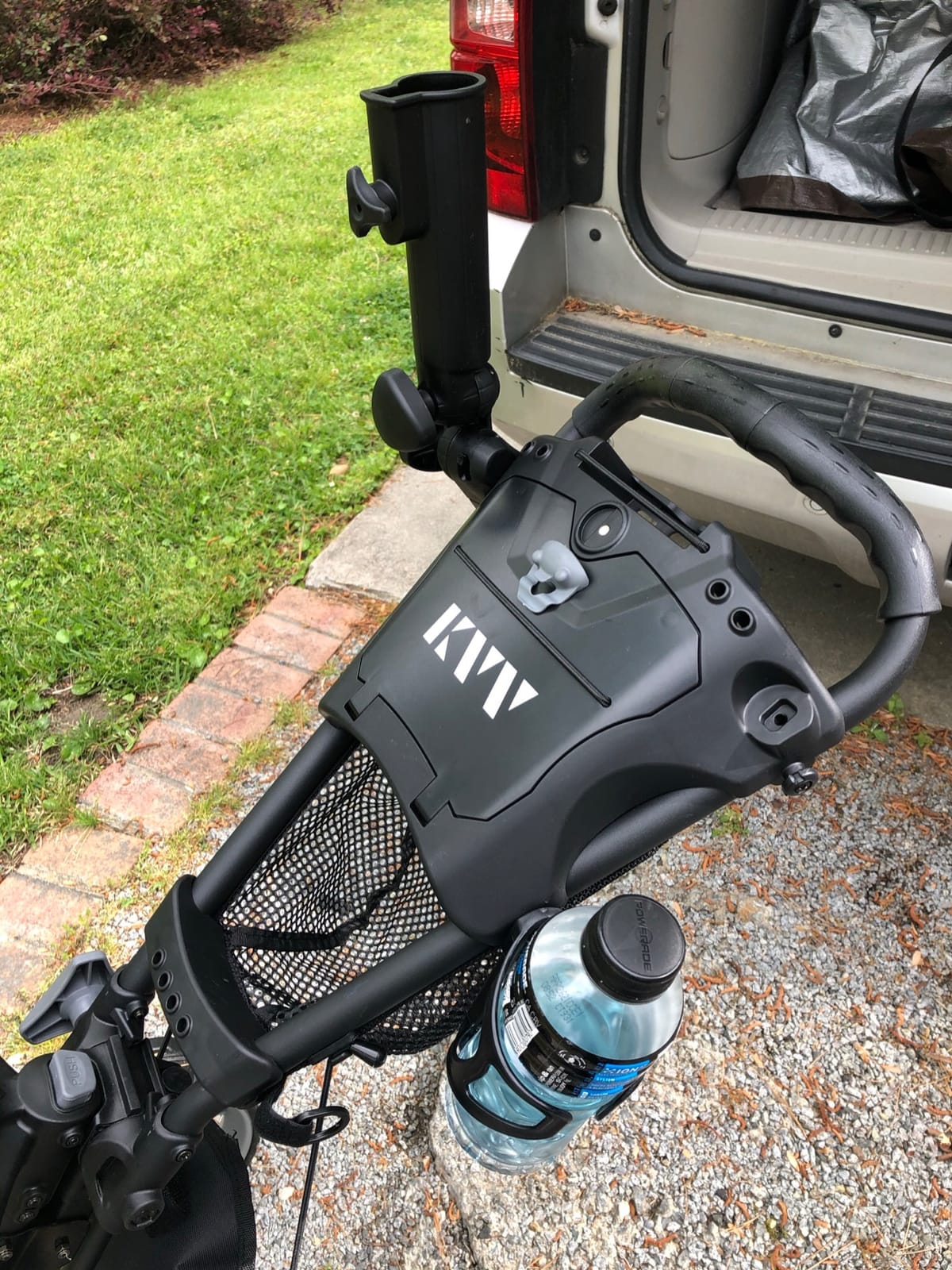 KVV 3 Wheel 360 Rotating Front Wheel Golf Push Cart Open and Close in ONE Second-Free Umbrella Holder Included customer photo 2
