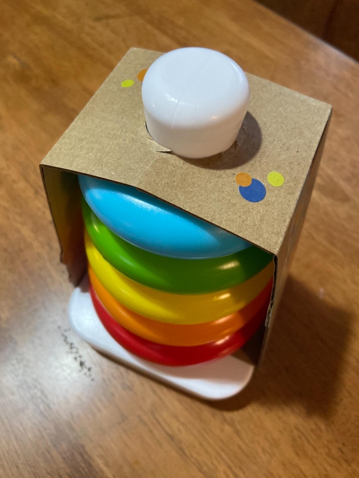 Fisher-Price Baby Stacking Toy Rock-A-Stack Rings with Roly-Poly Base for Ages 6+ Months, Made with Plant-Based Materials customer photo 1