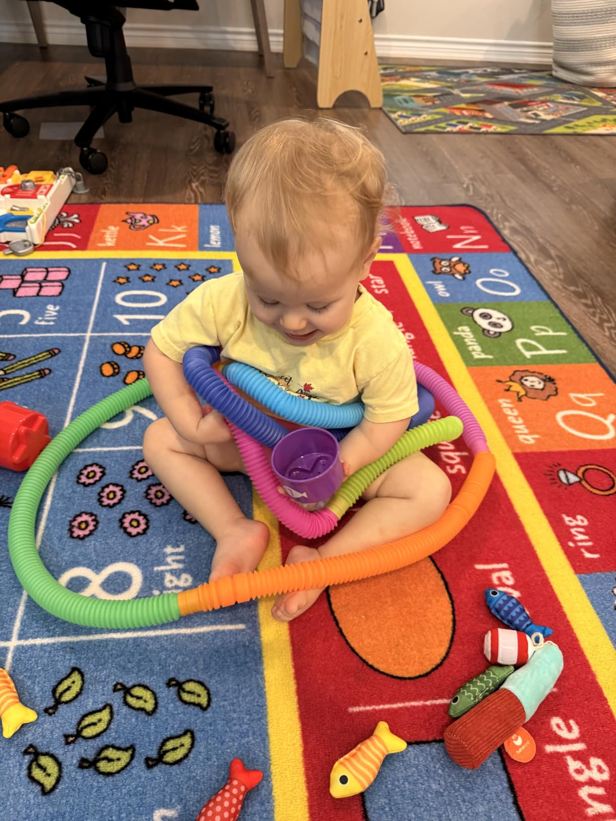 Nutty Toys Pop Tubes - Large 8-Pack Sensory Toys - Creative STEM Learning for Kids & Toddlers - Connect & Pop! Top ADHD Autism Fidget 2026, Best Boy & Girl Christmas Stocking Stuffers Gifts Idea customer photo 2