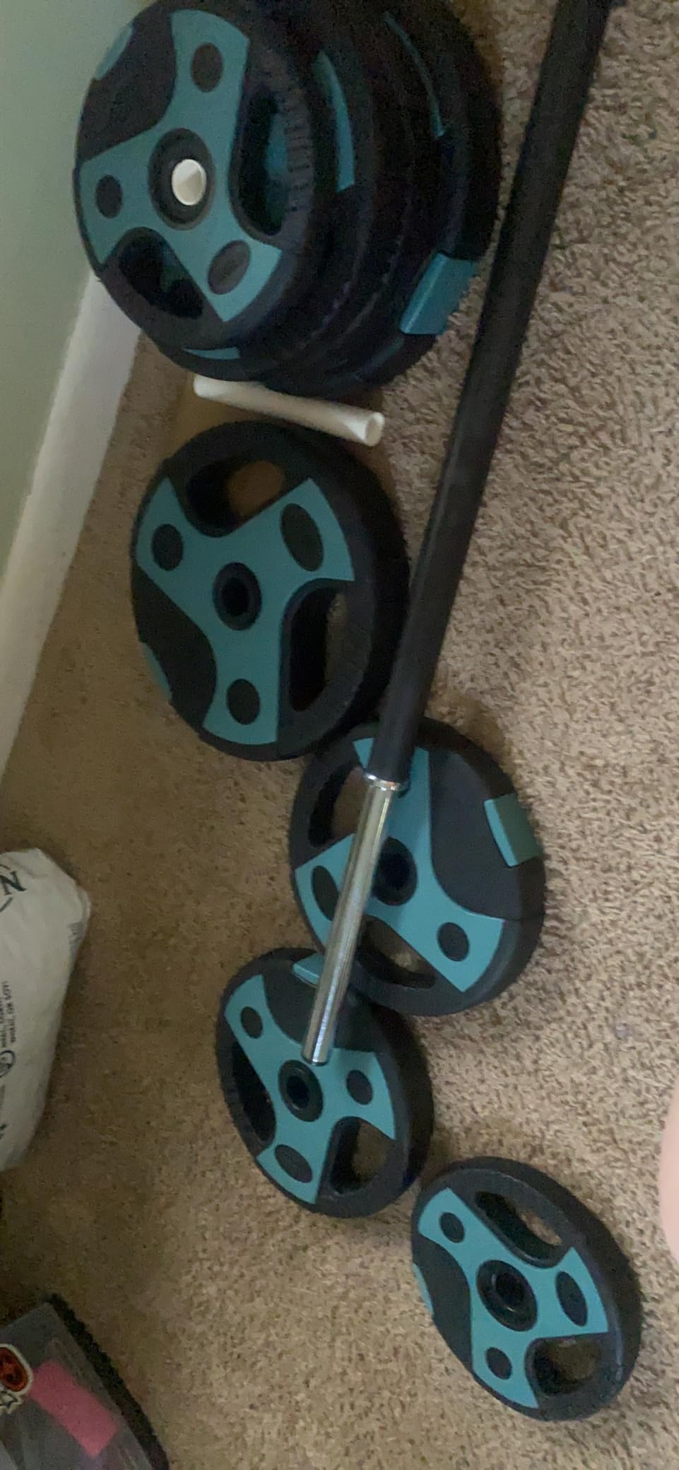 US Weight Barbell Weight Set for Home Gym with 55