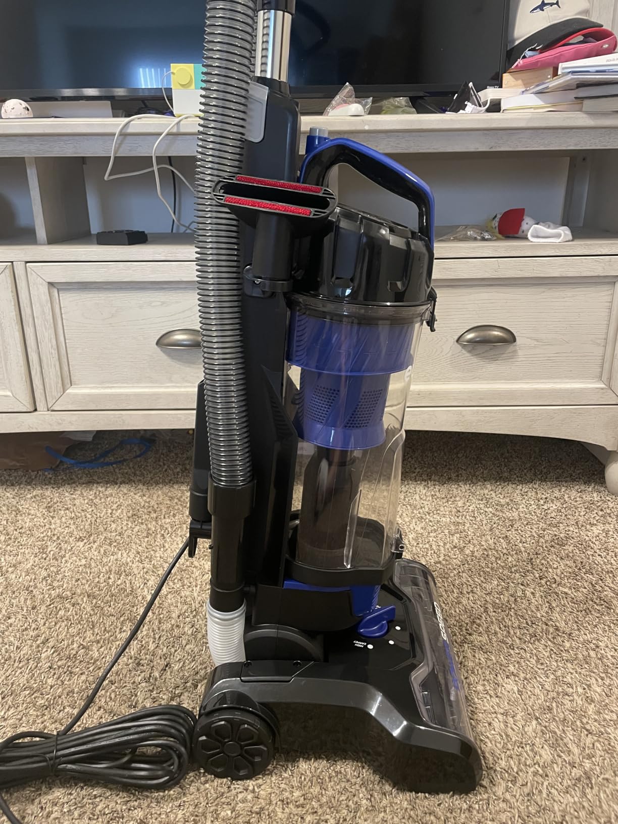 Eureka Lightweight Powerful Upright Vacuum Cleaner for Carpet and Hard Floor, PowerSpeed, New Model,Blue,black/New Model customer photo 2
