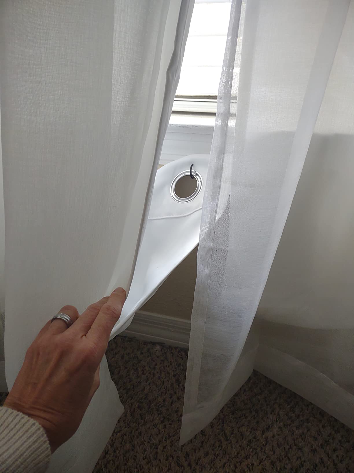 H.VERSAILTEX Blackout Curtains for Bedroom Thermal Insulated Room Darkening Living Room Curtains 63 Inch Long Grommet Privacy Protection Window Curtain Panels/Drapes for Nursery,2 Panels,Ivory/Cream customer photo 1