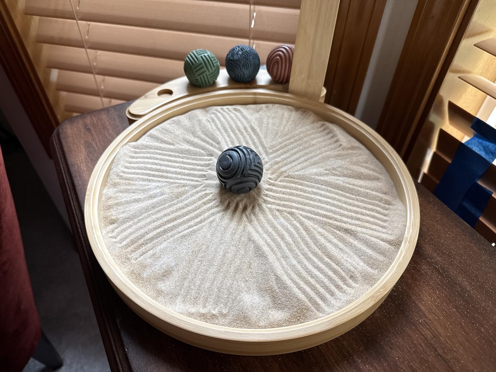 ENSO Zen Garden for Desk, Japanese Bamboo Sand Tray Therapy Kit customer photo 1