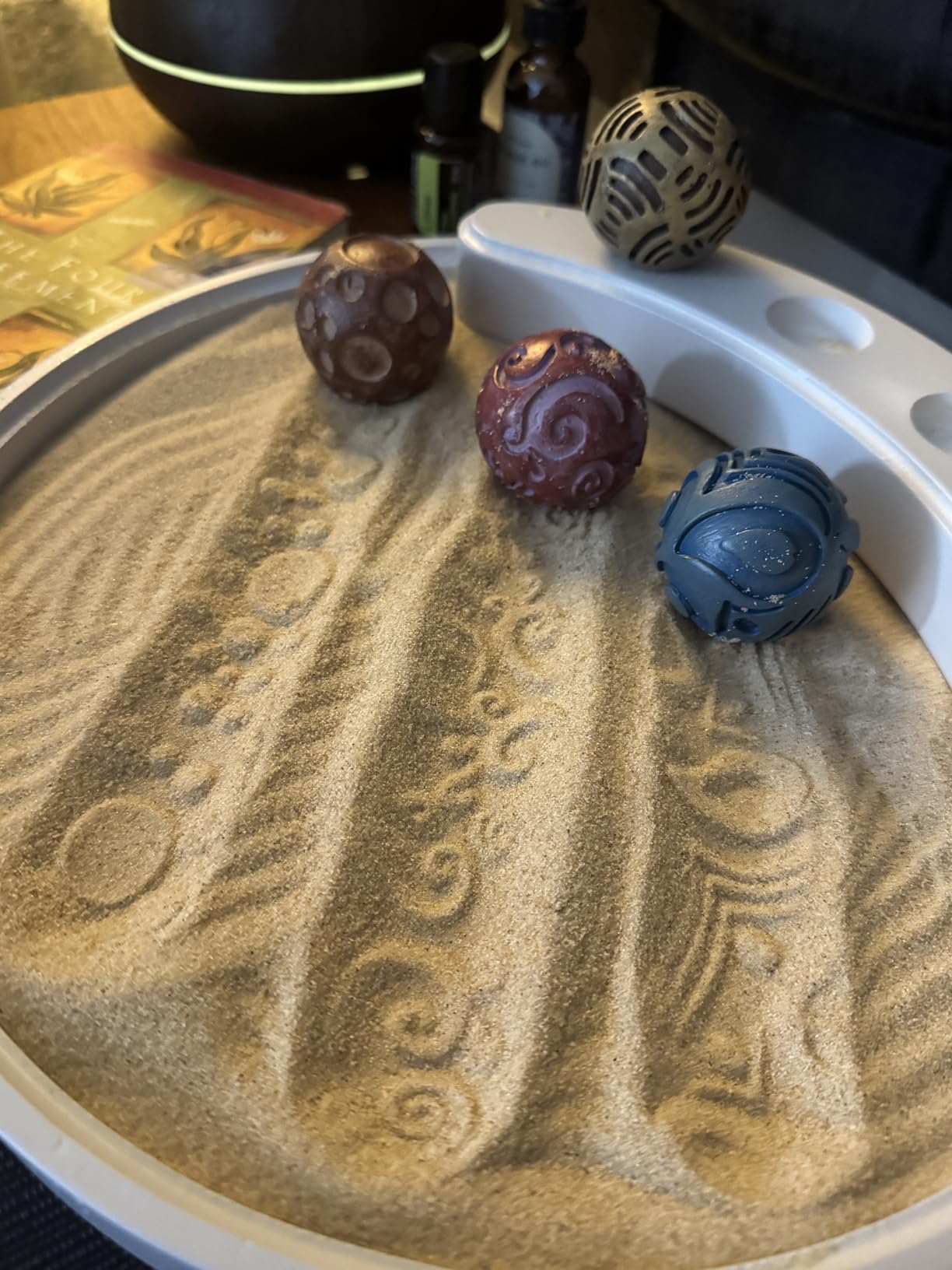 ENSO Zen Garden for Desk, Japanese Bamboo Sand Tray Therapy Kit customer photo 2