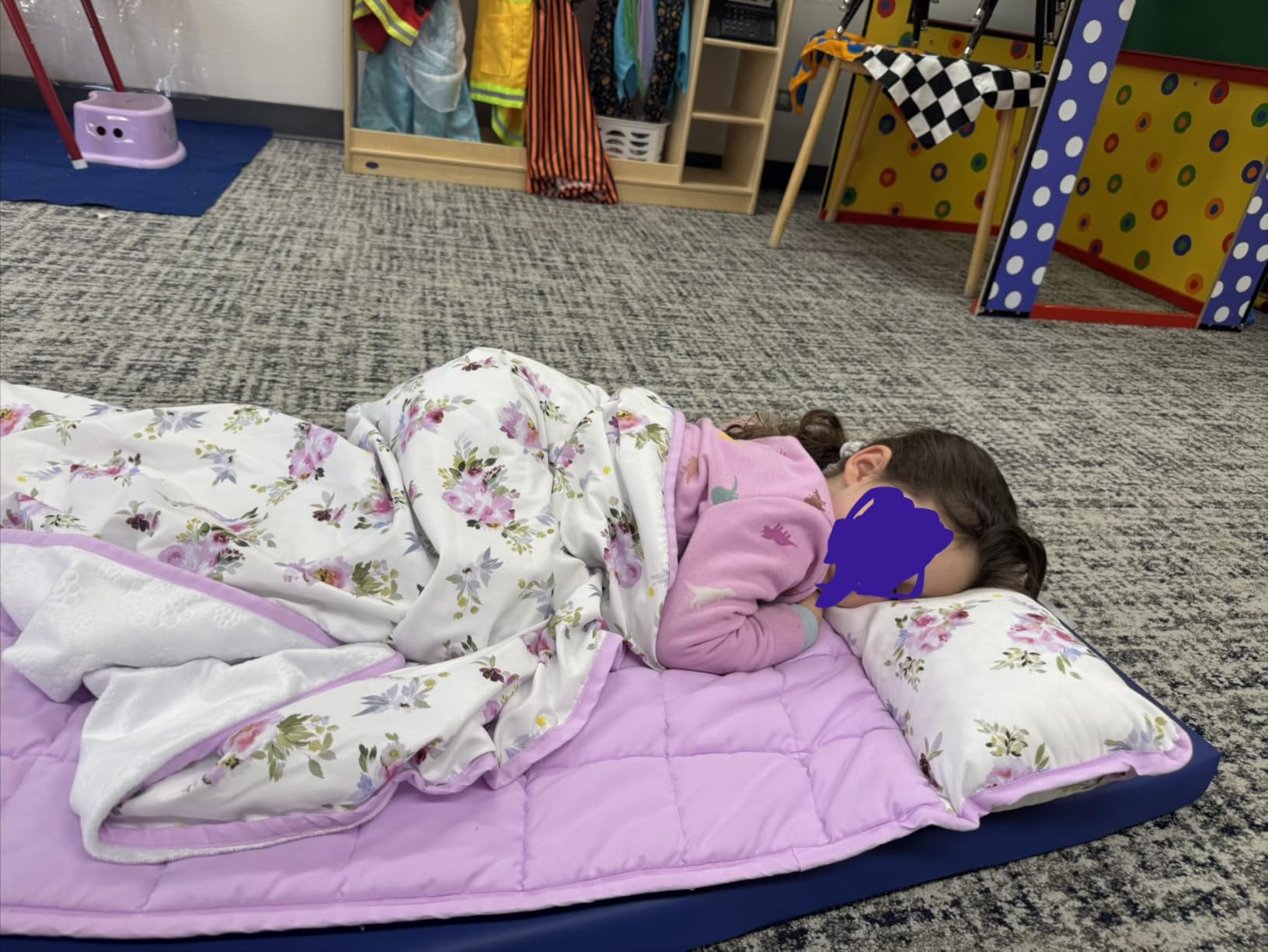 Toddler Nap Mat for Girls Floral with Pillow and Fleece Blanket customer photo 2