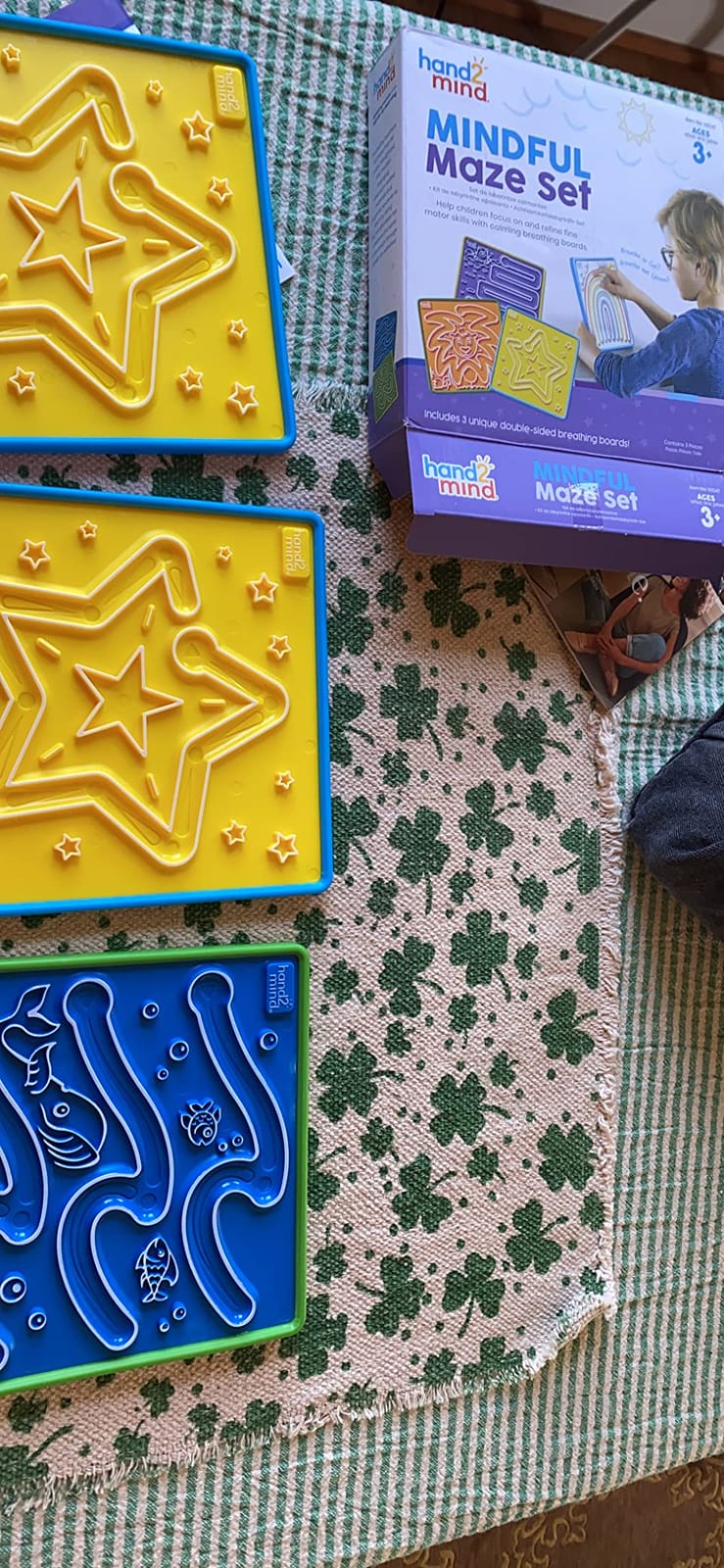 hand2mind Mindful Maze Boards, Tactile Sensory Toys for Toddlers, Calm Down Corner Supplies, Mindfulness for Kids, Occupational Therapy Toys, Quiet Fidgets for Classroom, Sensory Activity Board customer photo 2