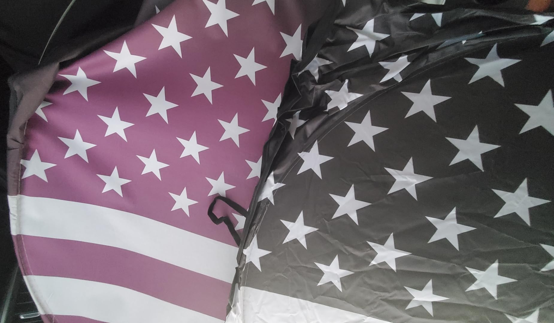 Autoamerics Truck Windshield Sun Shade - American Flag, 64 x 33.5 in customer photo 1