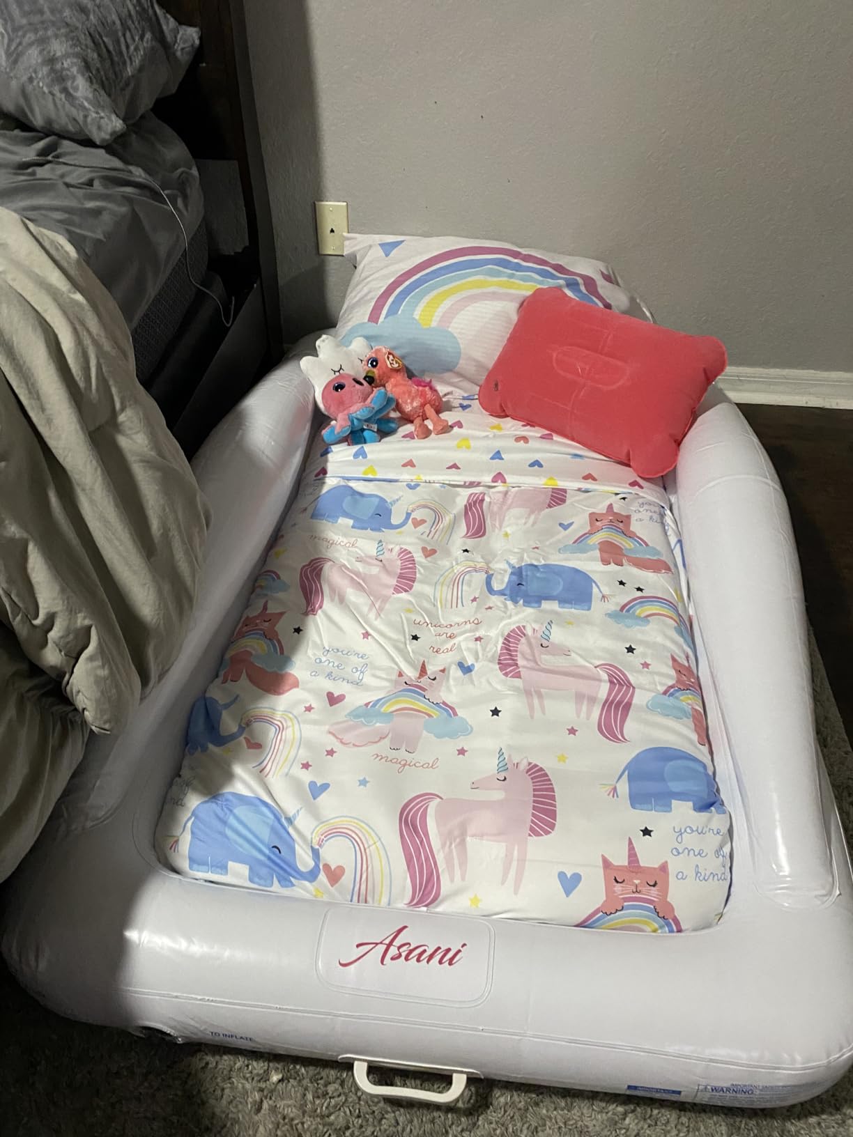 Asani Inflatable Toddler Travel Bed with Electric Pump and Safety Bumpers customer photo 1