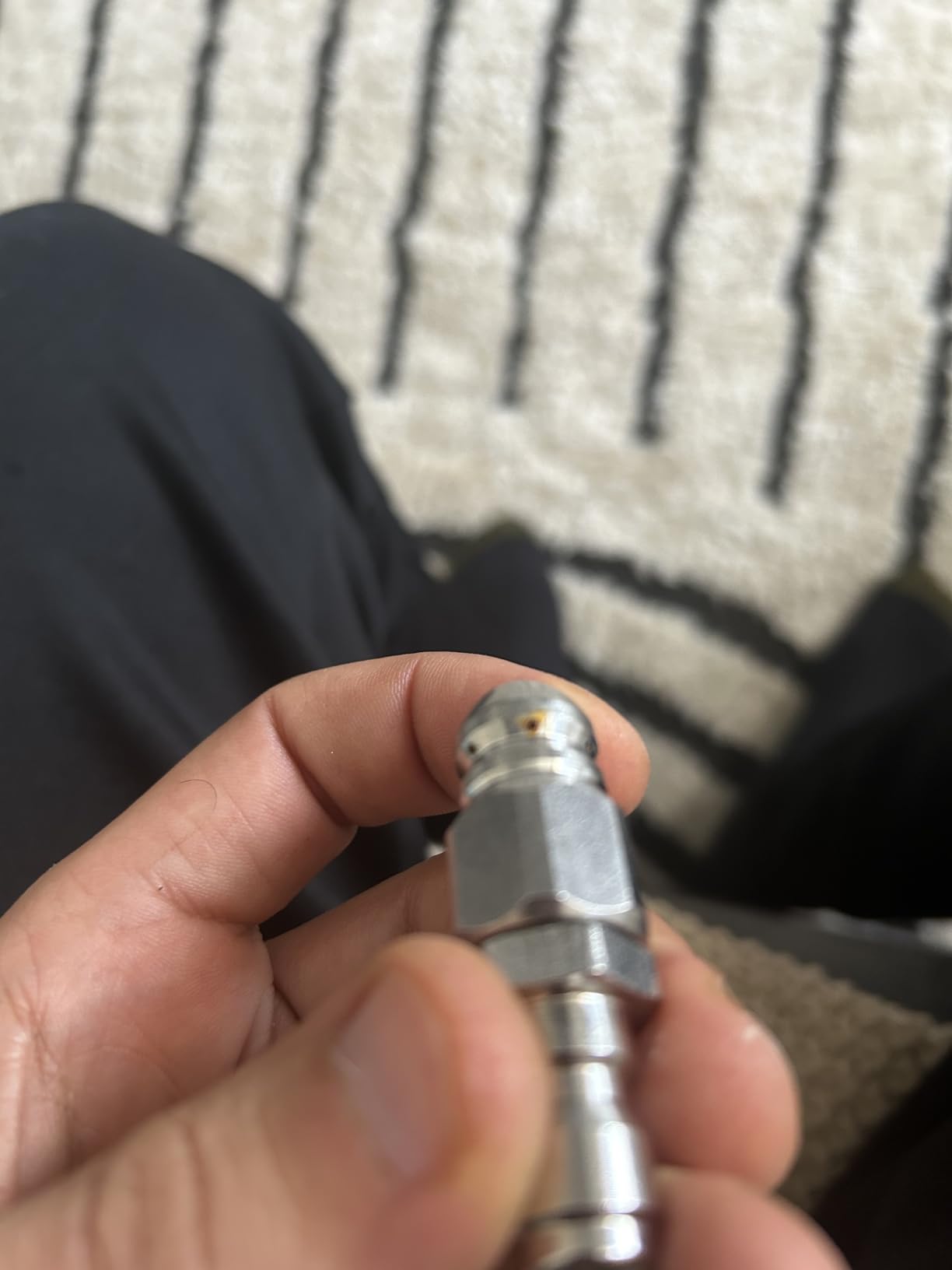 MIZORLIE Pressure Washer Sewer Jetter Nozzle with Stainless Steel | Durable Design Sewer Jet Nozzle, Pressure Drain Jetter Hose Nozzle, 3/8'' Quickly Connector, 5000 PSI Orifice 6.5 customer photo 2
