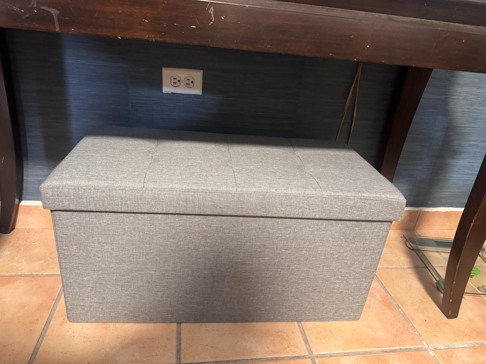 SONGMICS Ottoman Storage Bench, 21 Gal. Folding Chest, Holds 660 lb customer photo 1