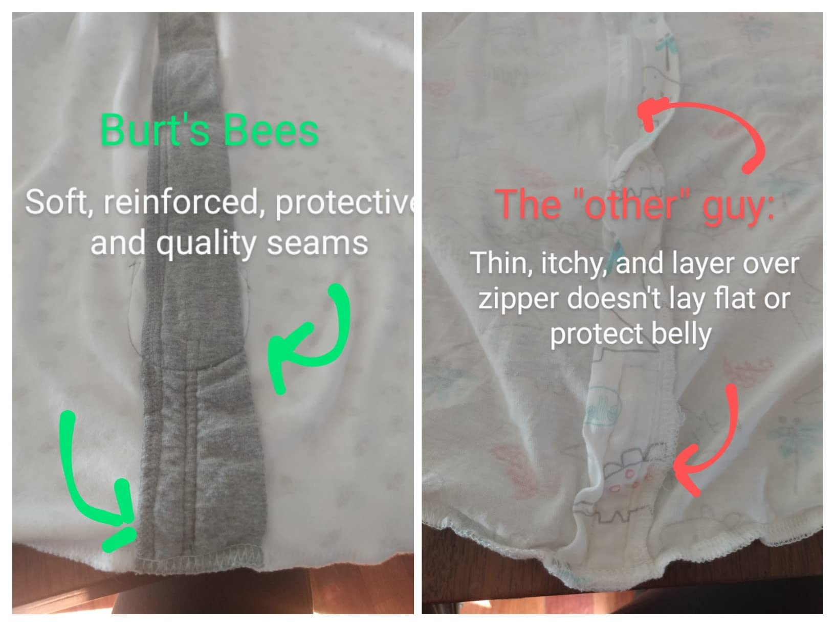Burt's Bees Baby Infant Wearable Blanket, Organic Cotton Unisex Beekeeper - Light Weight 0.5 TOG or Medium Weight 1.5 TOG customer photo 1