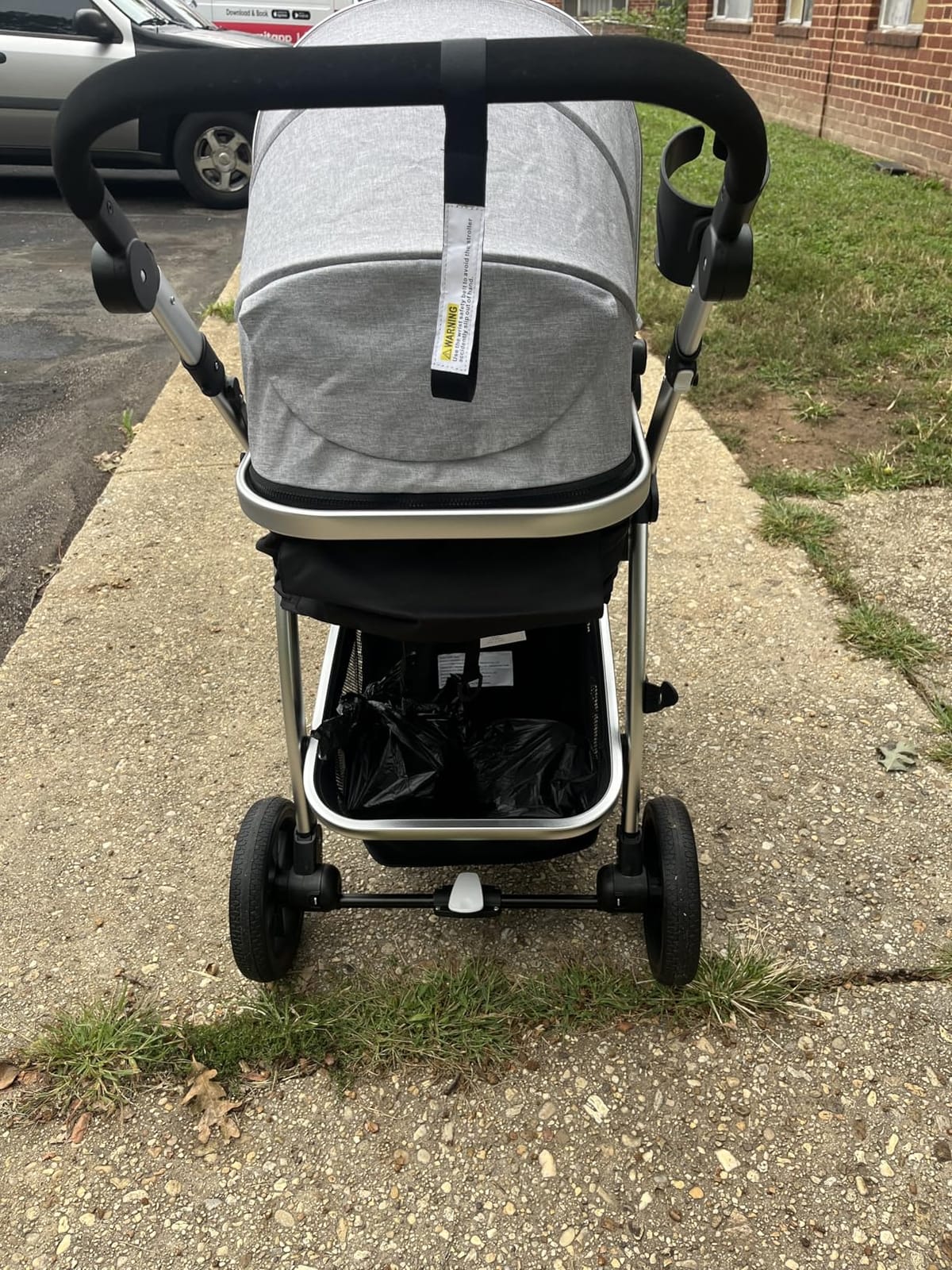 Hagaday Baby Stroller, 2-in-1 Reversible Toddler Seat with Bassinet Mode, Foldable Infant Stroller with Canopy, One Button Brake, Adjustable Handle, Newborn Pushchair(Pink) customer photo 1
