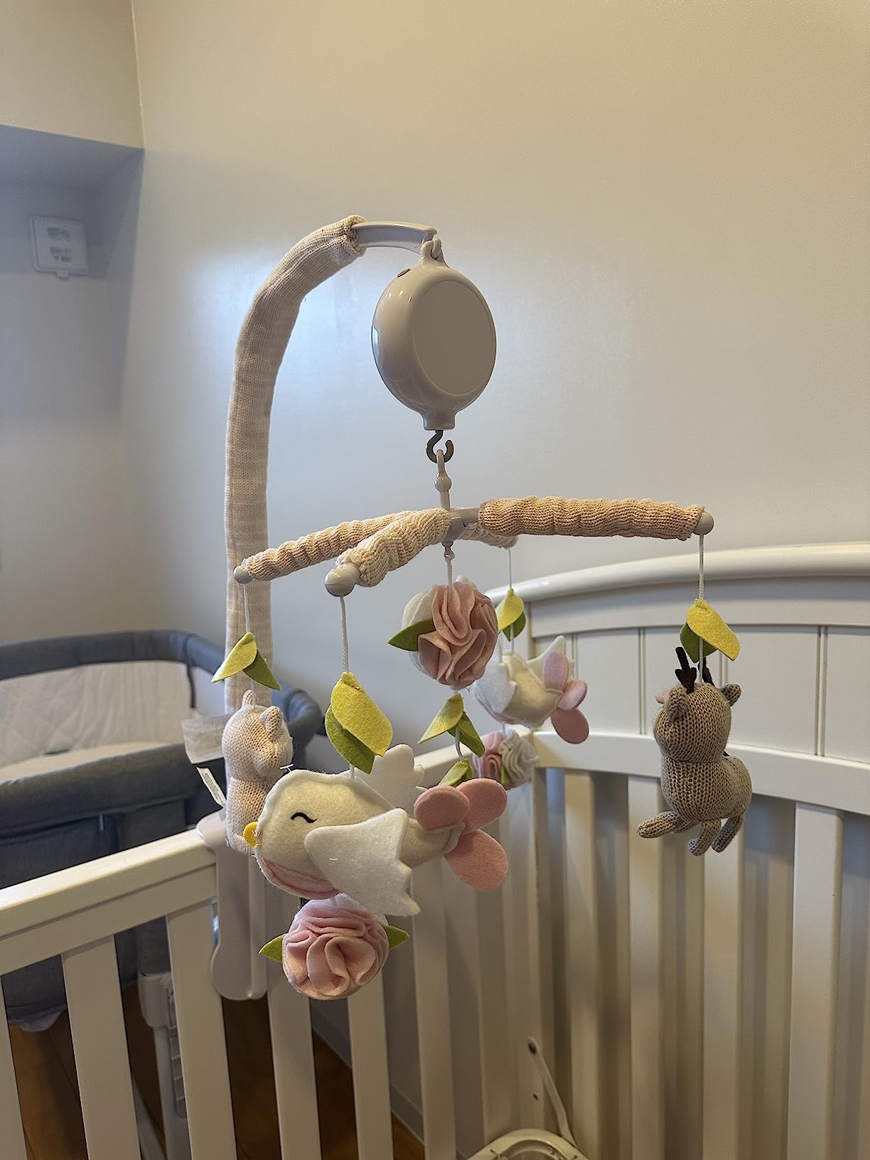Living Textiles Baby Musical Mobile - Ava Birds | Crib Toy, Knitted Woodland Characters, Nursery Decor, Calming Soother with 12 Lullabies Essential and Perfect Toy for Boys Girls customer photo 1