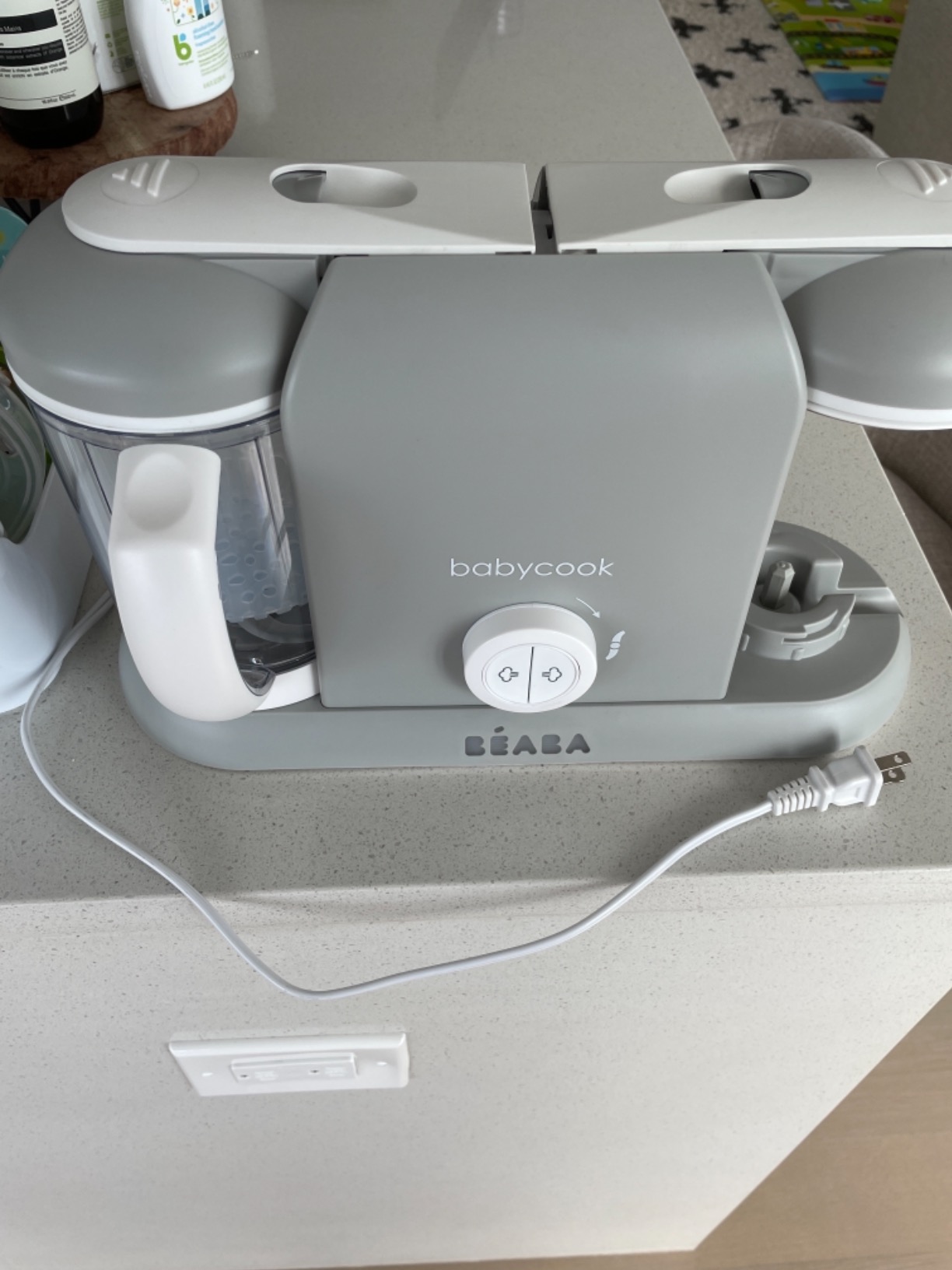 BEABA Babycook Duo 4 in 1 Baby Food Maker, Puree Steamer and Blender for Purees, Grinder with Auto Steam Cooking, Lrg 9.1 Cup Capacity, Makes 54 Servings in 20 Mins, Charcoal customer photo 2