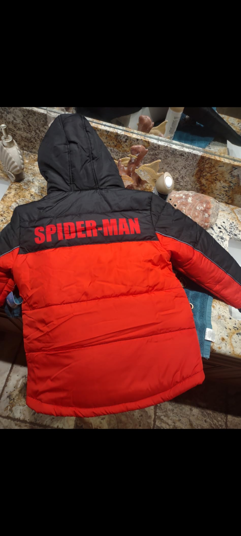 Marvel Hooded Zip-Up Puffer Jacket Toddler to Big Kid customer photo 2