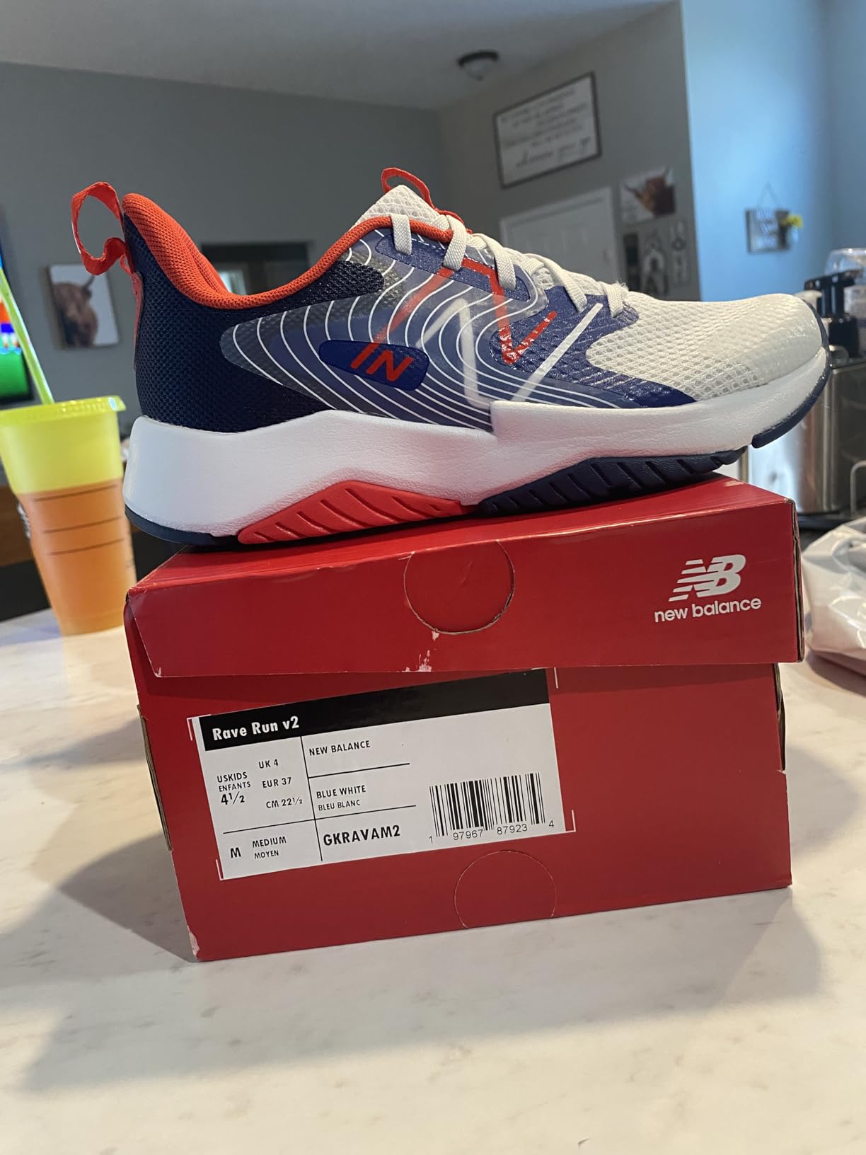 New Balance Kids' Rave Run V2 Lace-Up Running Shoes customer photo 2