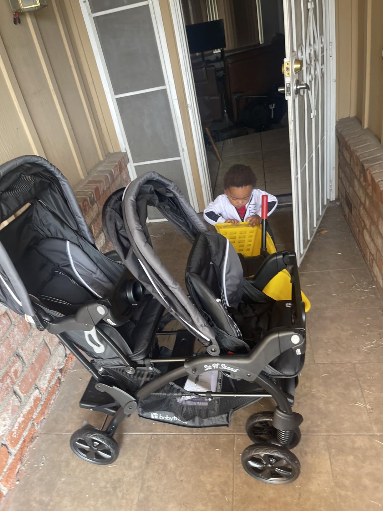 Baby Trend Sit N' Stand Double Stroller, Desert Blue customer photo 2