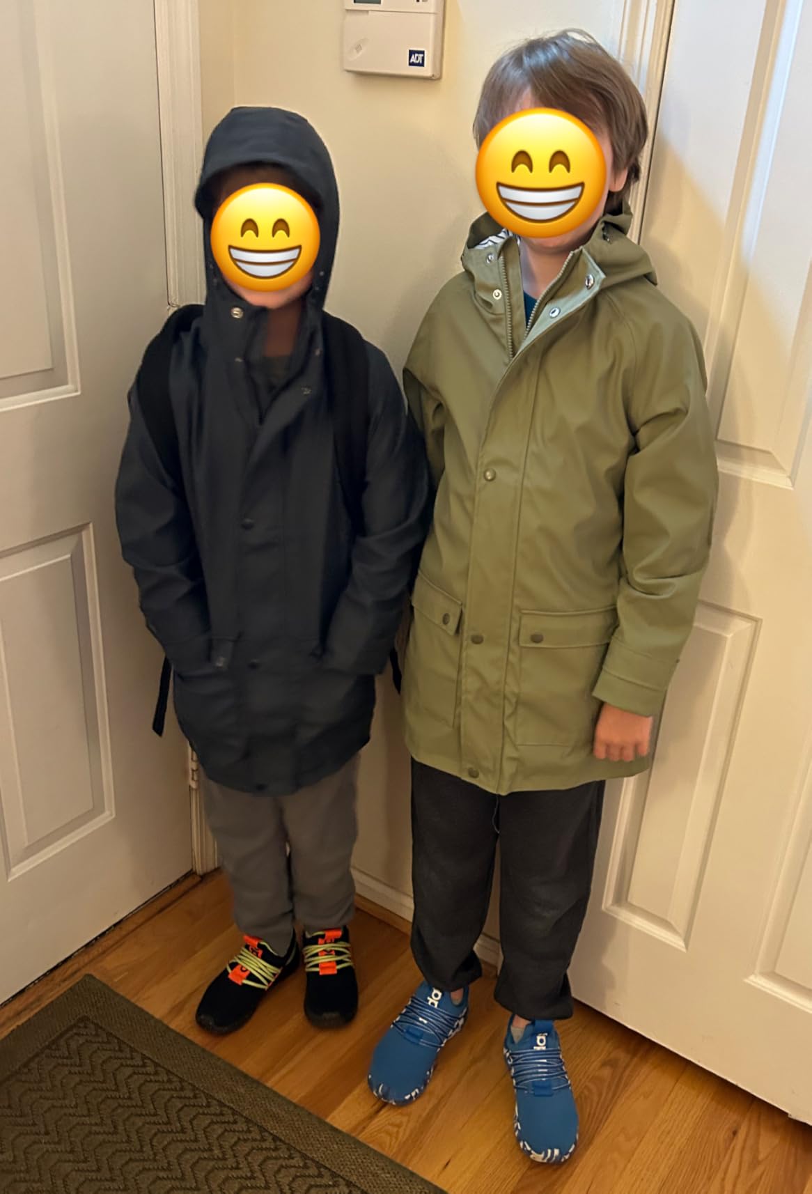 SOLOCOTE Kids Rain Jacket Hooded Water-Resistant Raincoat for Ages 5-14 | Boys Girls, Printed Lining, 100% Polyester, Zip & Snap Front, Windproof, Chin Guard, Snap-Flap Pockets, Machine Washable customer photo 2