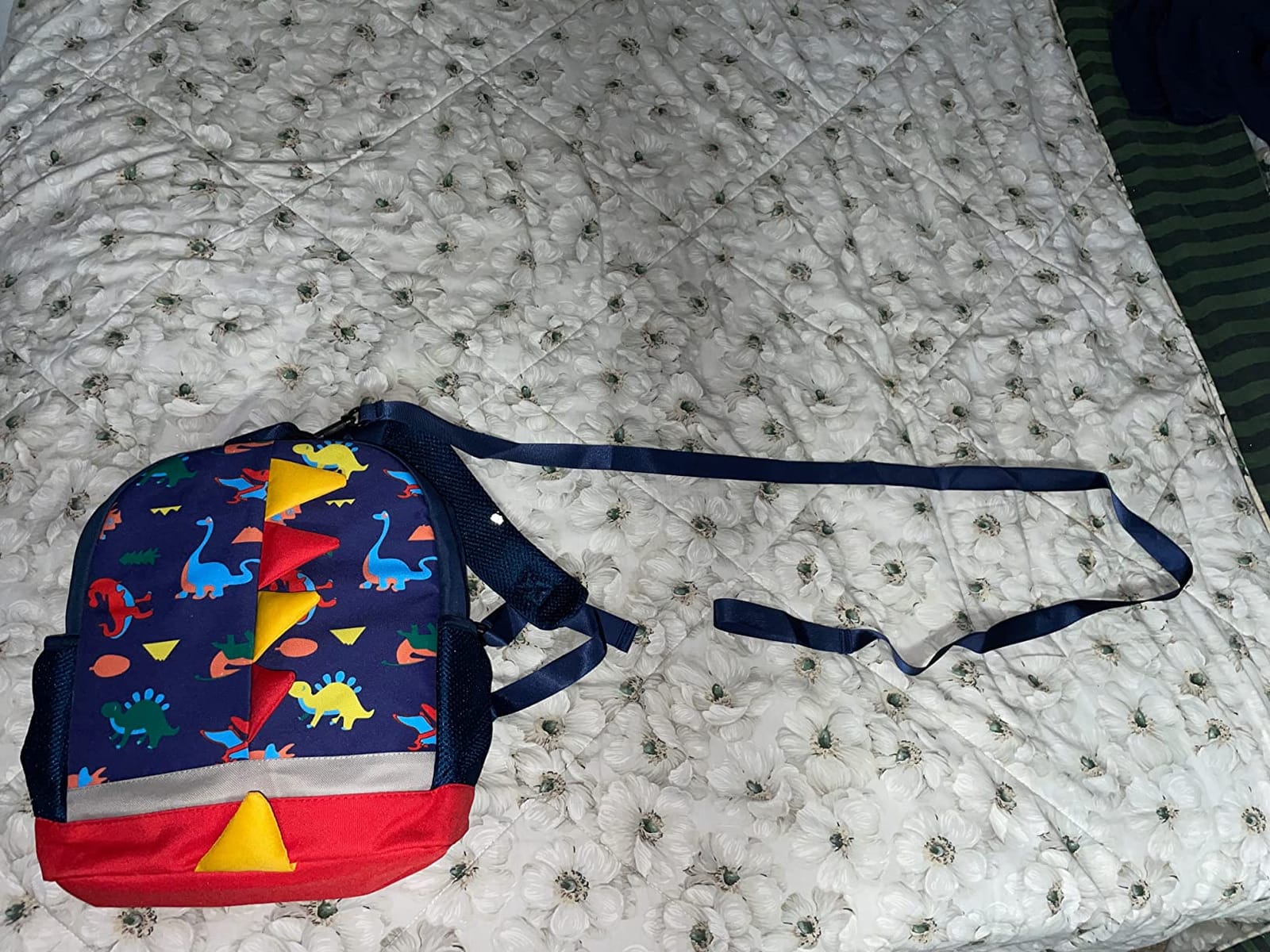 Toddler Backpack Dinosaur Preschool for Boys Girls with Leash Chest Strap,Toddler Rucksack Kids School Bag for Boys 3-5 Years(Blue(L)) customer photo 2
