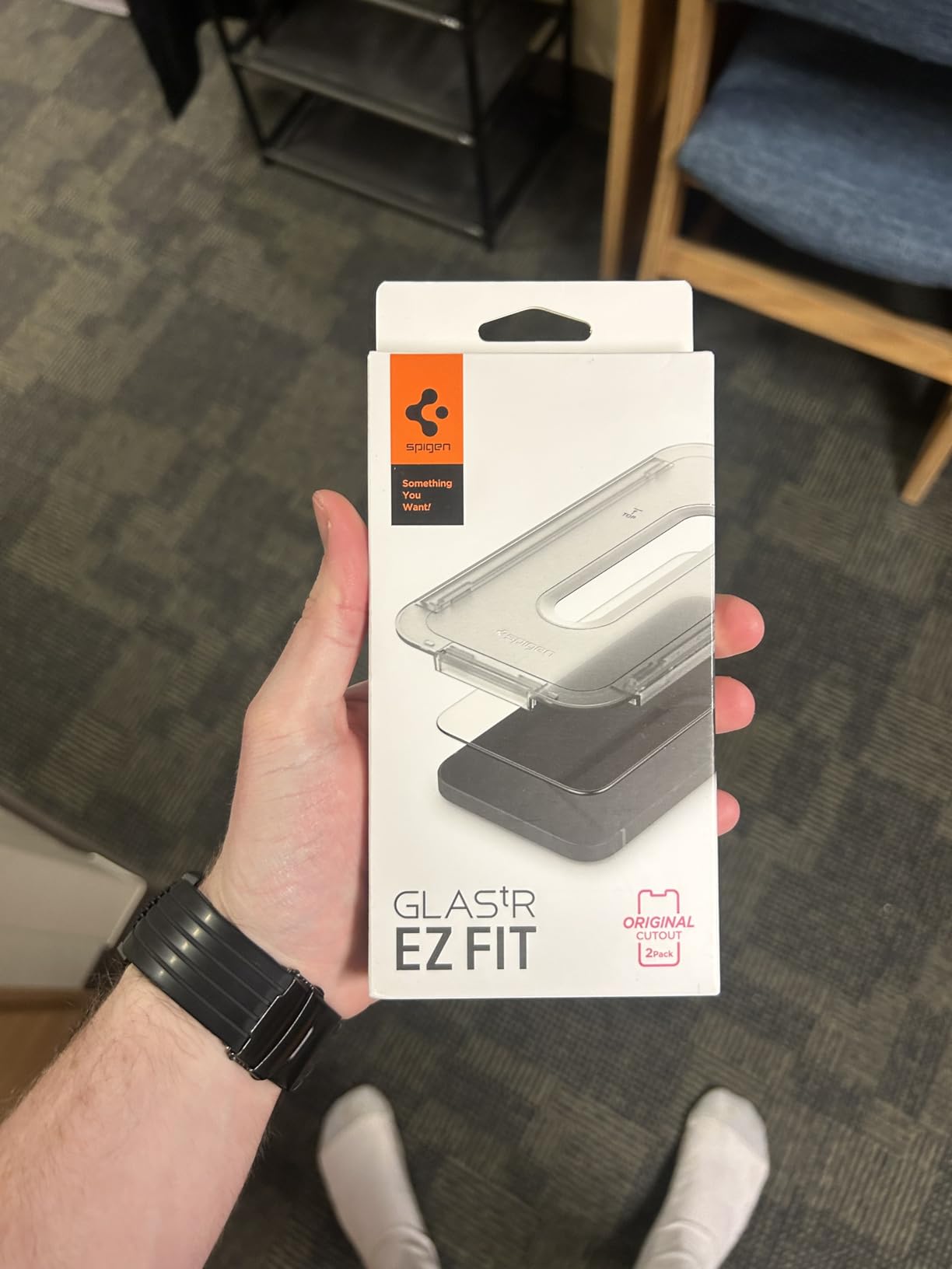 Spigen GlasTR EZ FIT Screen Protector for iPhone 17e, 16e, 14, 13 Pro, 13 | 9H+ tempered glass, Scratch resistance, auto-align tray, Notch design, 100% clarity, Original touch, Case-friendly, 2 Pack customer photo 2