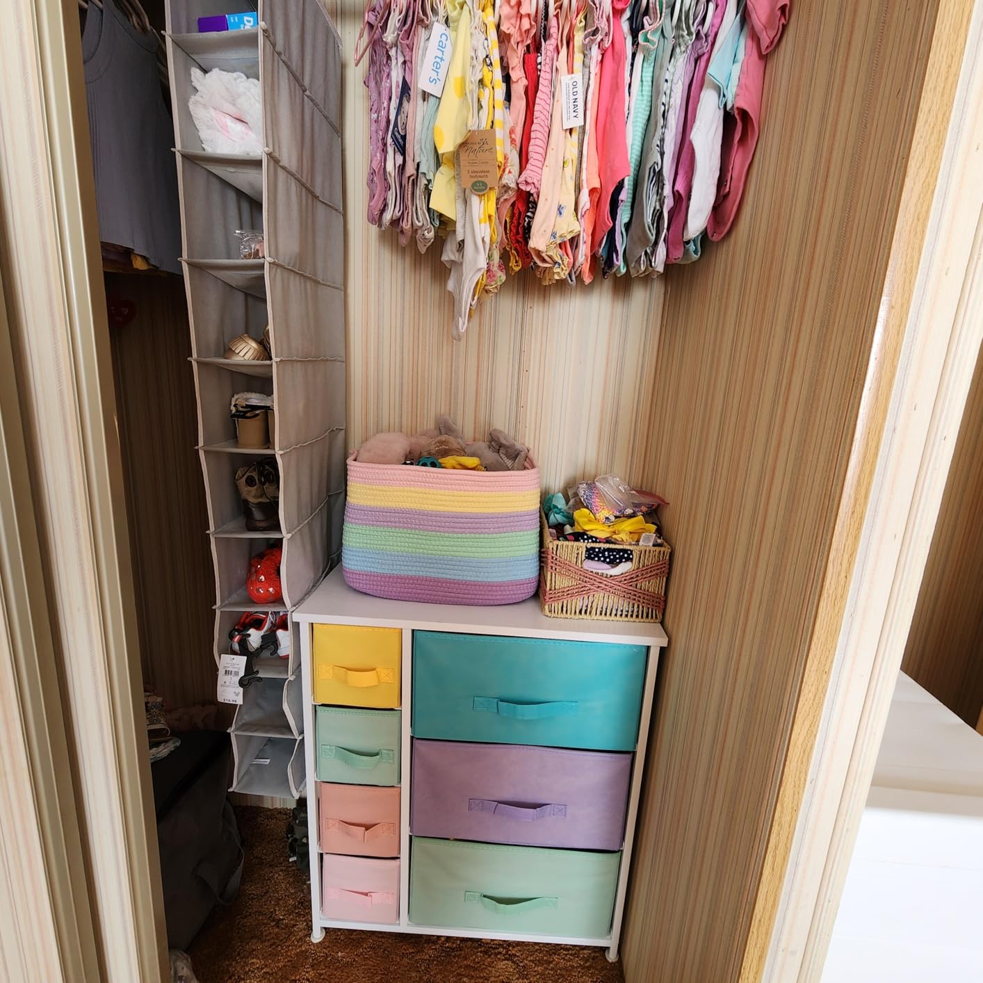 Sorbus 7-Drawer Dresser for Kids Bedroom, Wood Top (Blue/Pink/Purple) customer photo 2