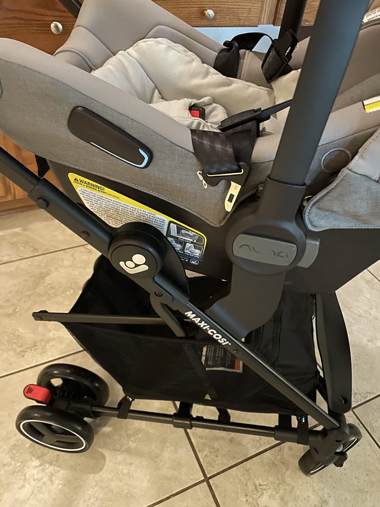 Maxi-Cosi Maxi-Taxi Xt Baby Stroller, Car Seat Caddy, Ultra Compact, Travel System with Ample Storage, Black, customer photo 2