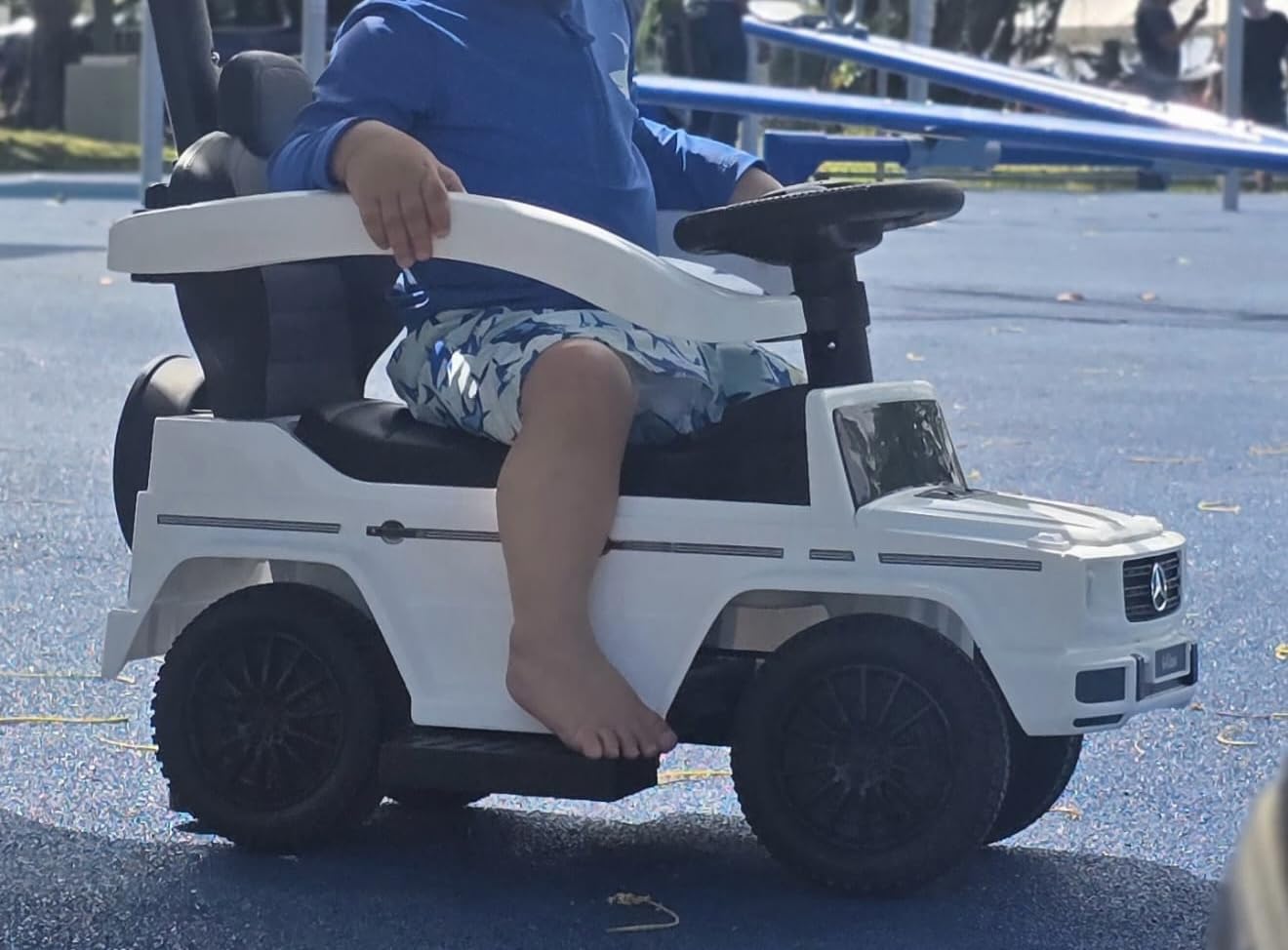 Best Ride On Cars Kids Outdoor Stroller Mercedes G-Wagon for Toddlers 1 to 3 Years Old with Music, Horn Sounds, and Handle, White customer photo 1