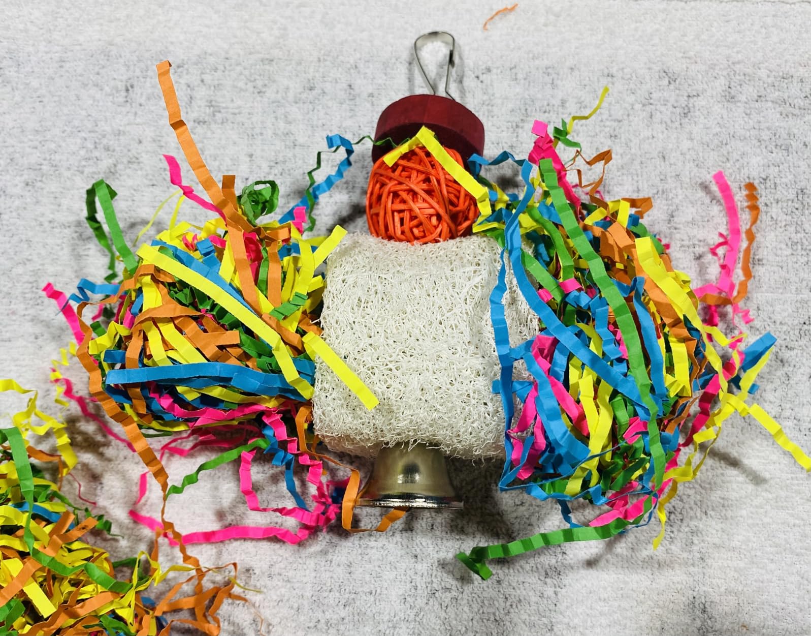 Bird Shredding Foraging Toys Parakeet Toy Chewing Hanging Toy Shredded Paper Bird Cage Accessories Bird Rope Perch for Conure Cockatiel Budgies Lovebird Parrotlet customer photo 1
