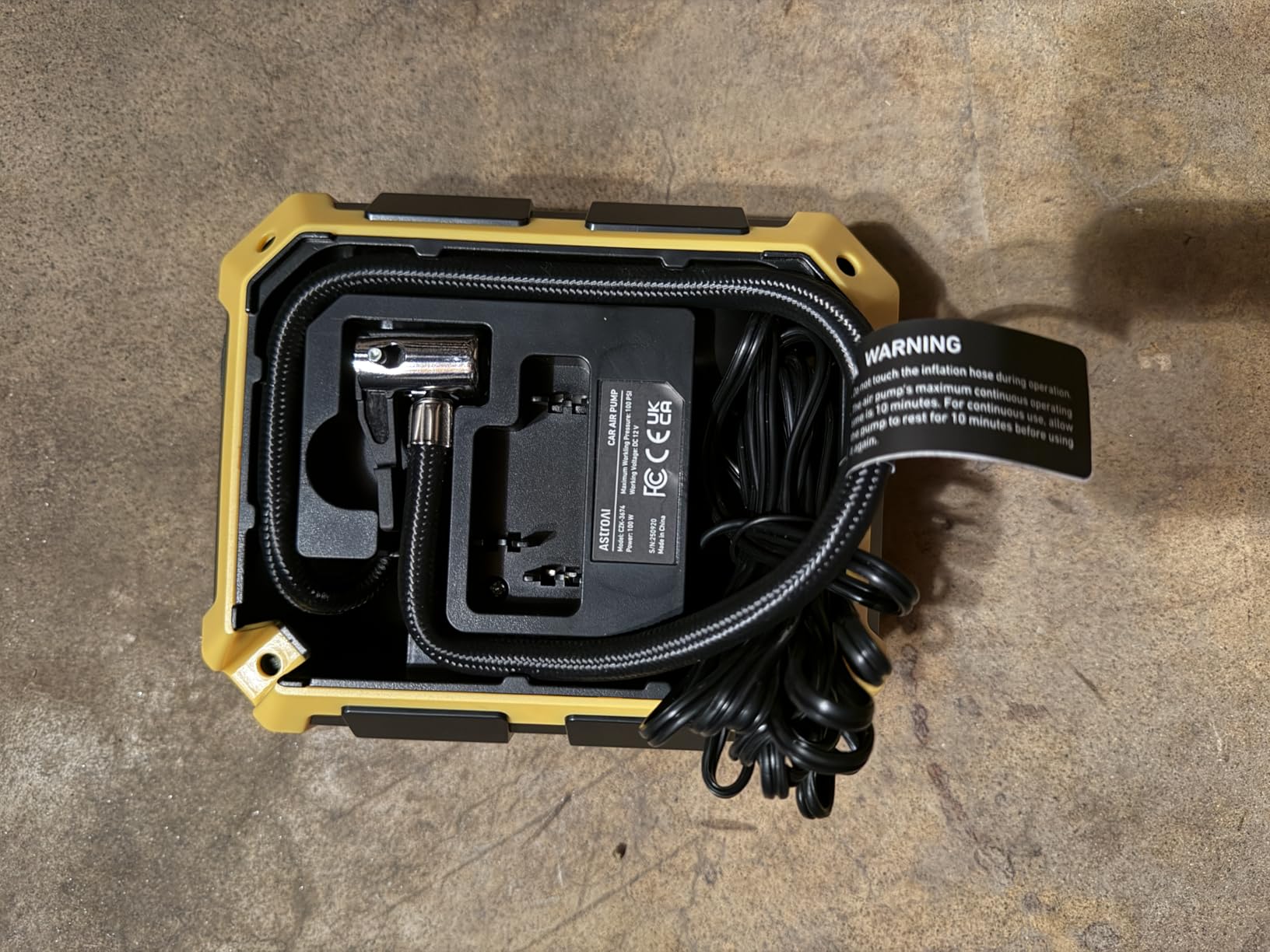 AstroAI Tire Inflator Portable Air Compressor 12V DC Integrated Storage customer photo 1