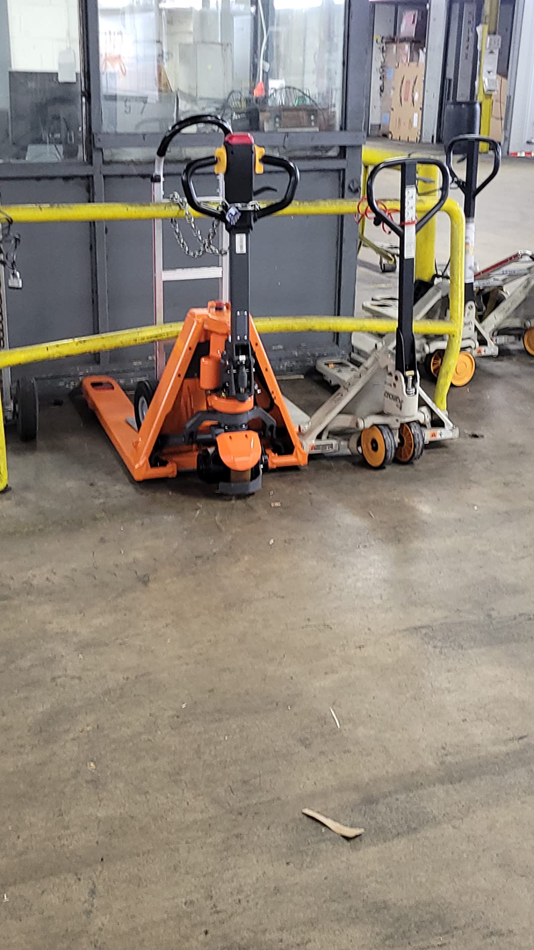 Tory Carrier Full Electric Pallet Jack, 3300lbs Capacity, 48 X 27 Forks | Motorized Pallet Lift Truck, Lithium Battery Powered Truck for Indoor Storage & Material Handling Orange-CBD15 customer photo 1